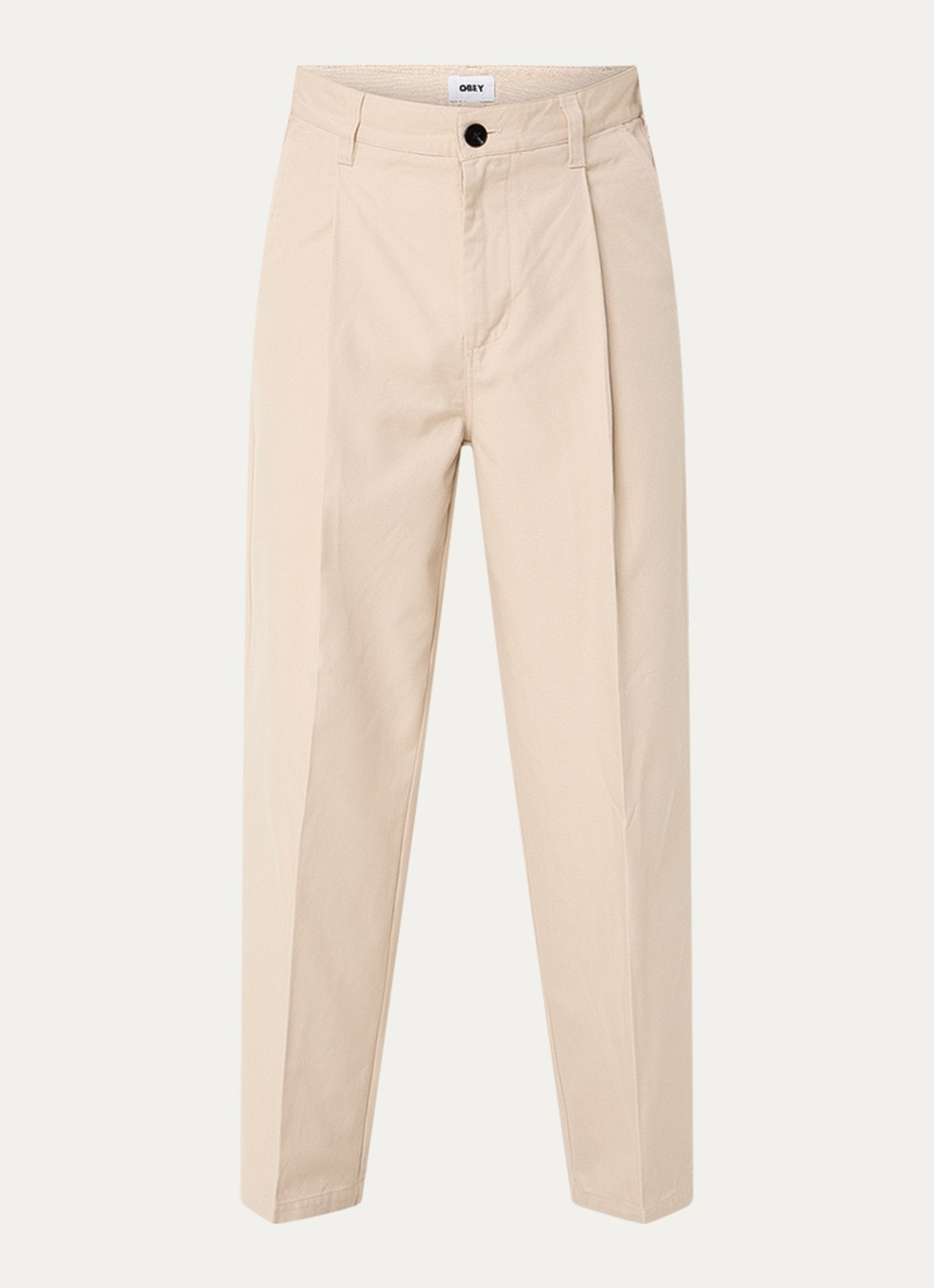 Obey Dean straight leg jeans met gekleurde wassing - voorkant 3 creme
