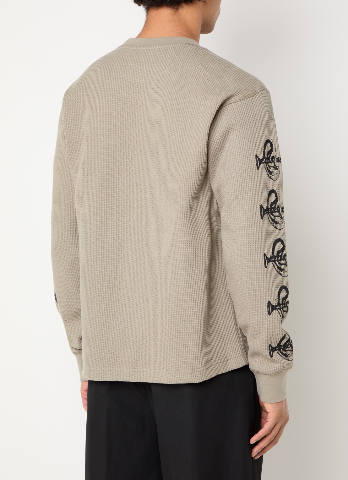 Obey Ears longsleeve met print - achterkant 4 olijfgroen