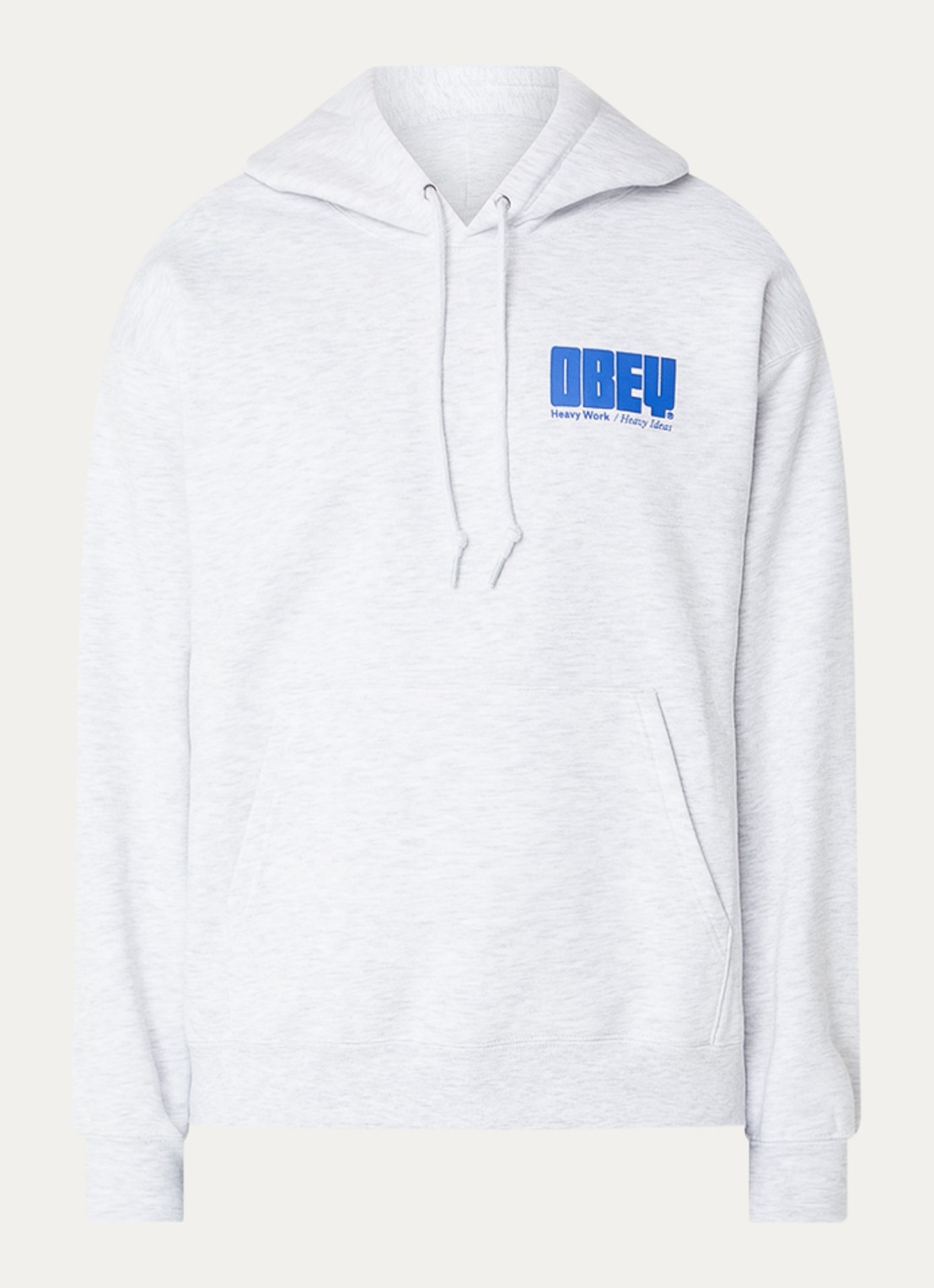Obey Hoodie met front- en backprint - voorkant grijs