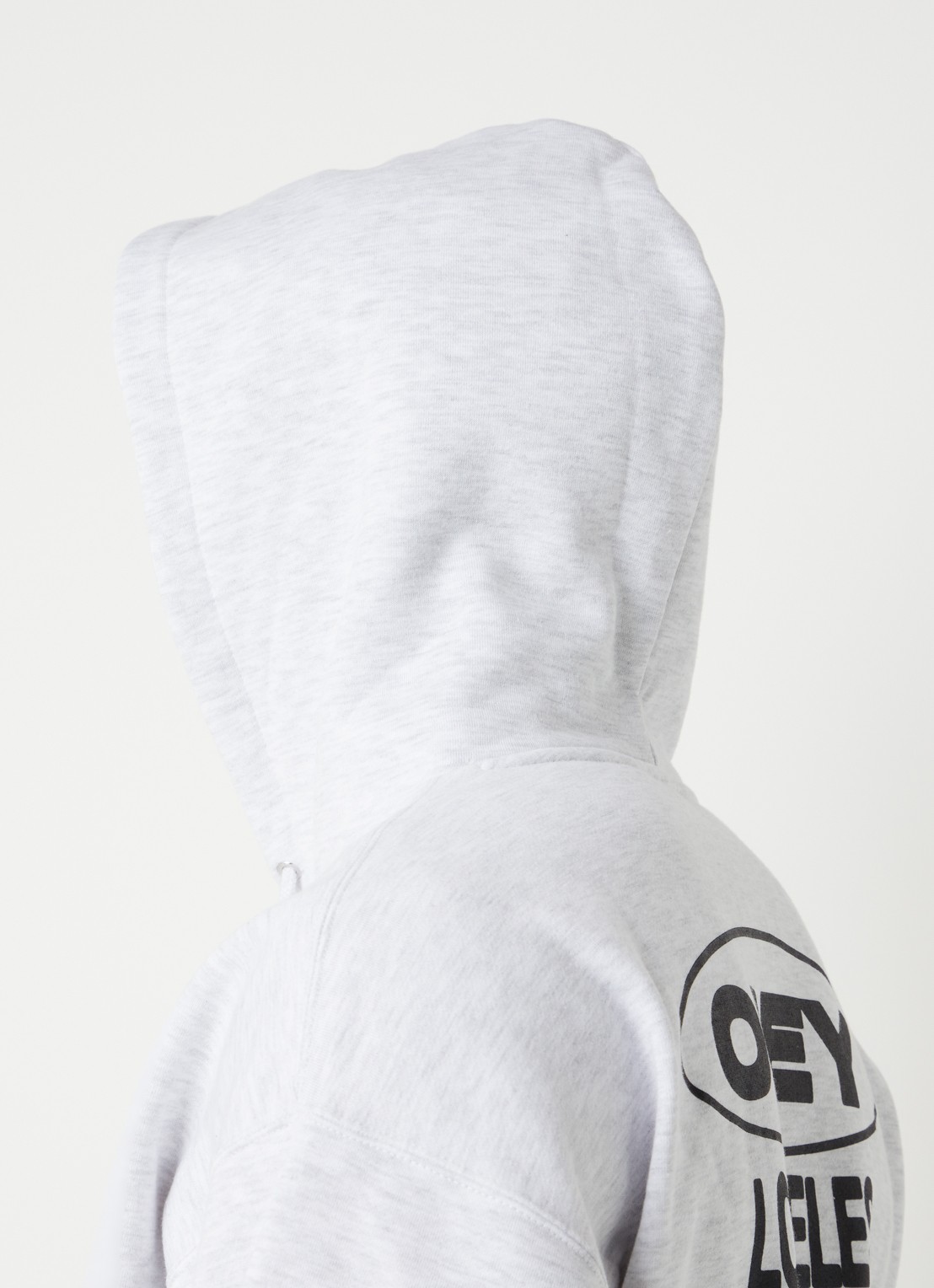 Obey Hoodie met front- en backprint - detail 5 grijs
