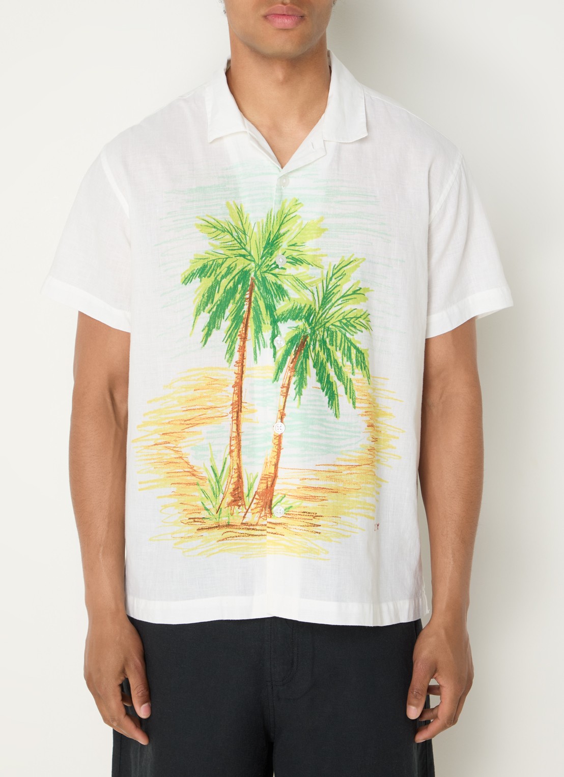Obey Hyde regular fit overhemd met print - detail 4 wit