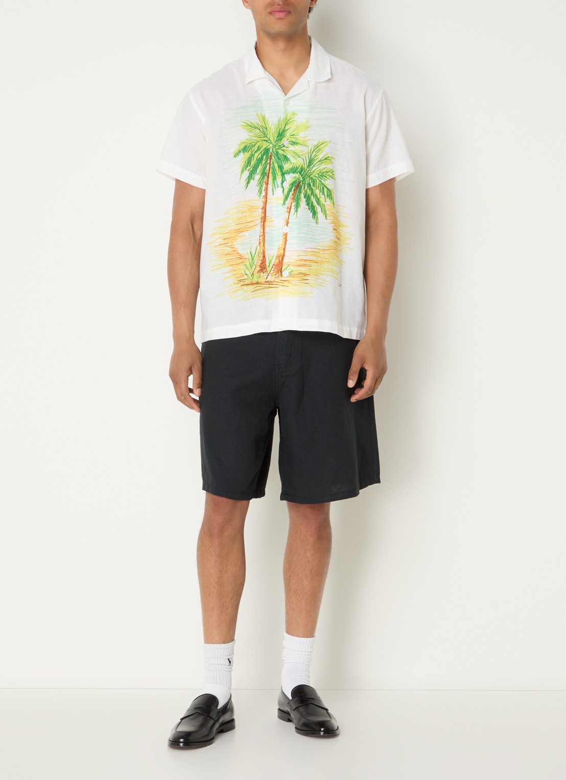 Obey Hyde regular fit overhemd met print - voorkant 3 wit