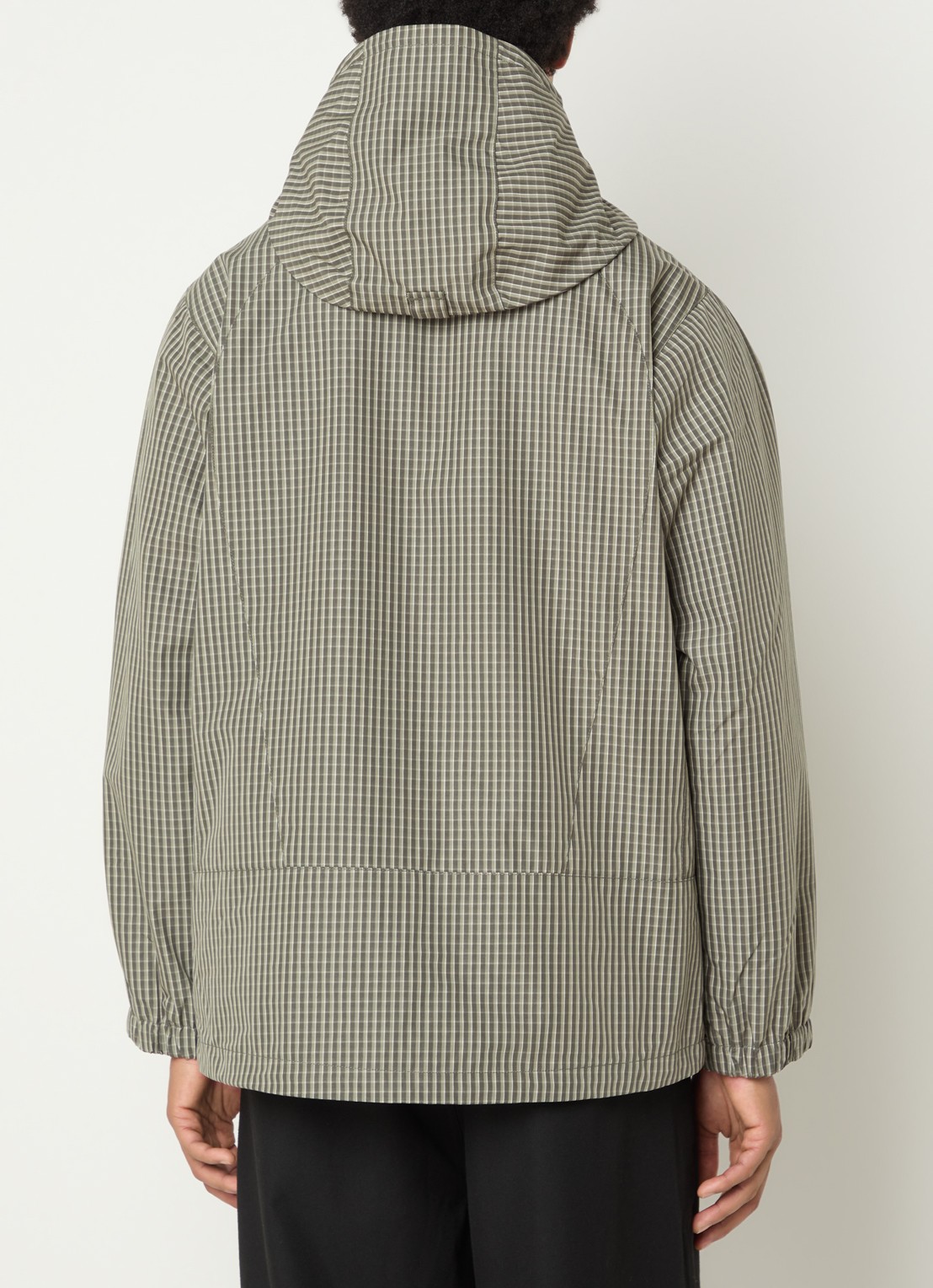 Obey Obsidian windjack met ruitdessin - achterkant 4 legergroen