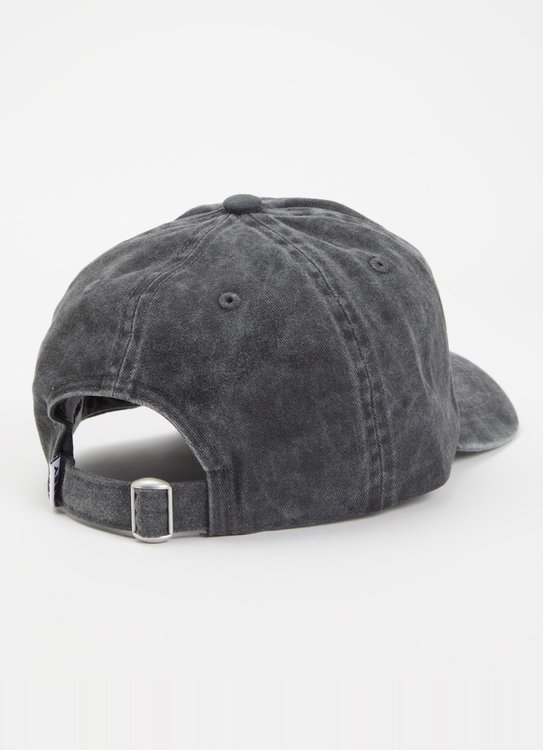 Obey Pet van denim met logoborduring - detail 2 antraciet