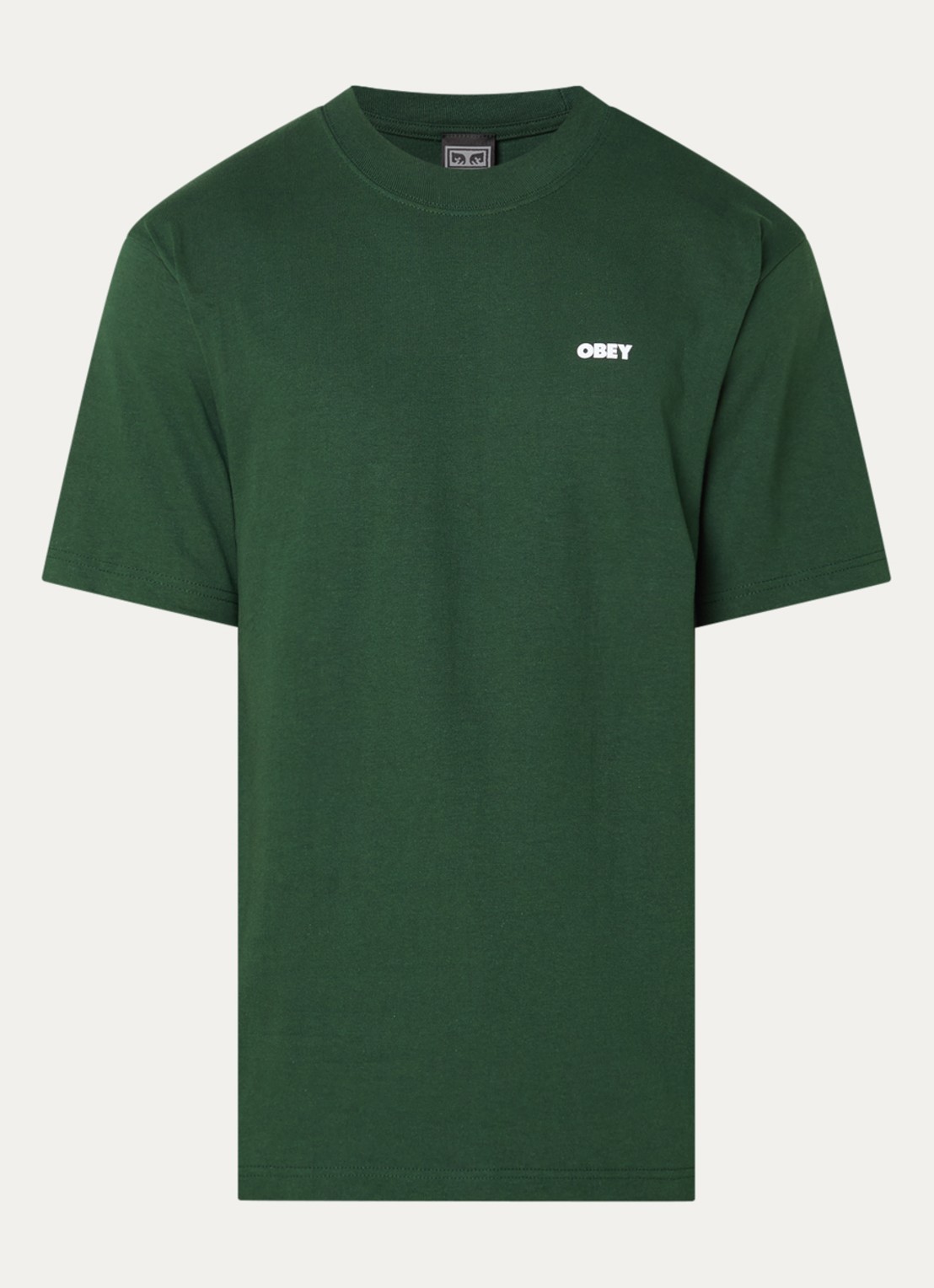 Obey Quarter Eye T-shirt met logoprint - voorkant 3 groen