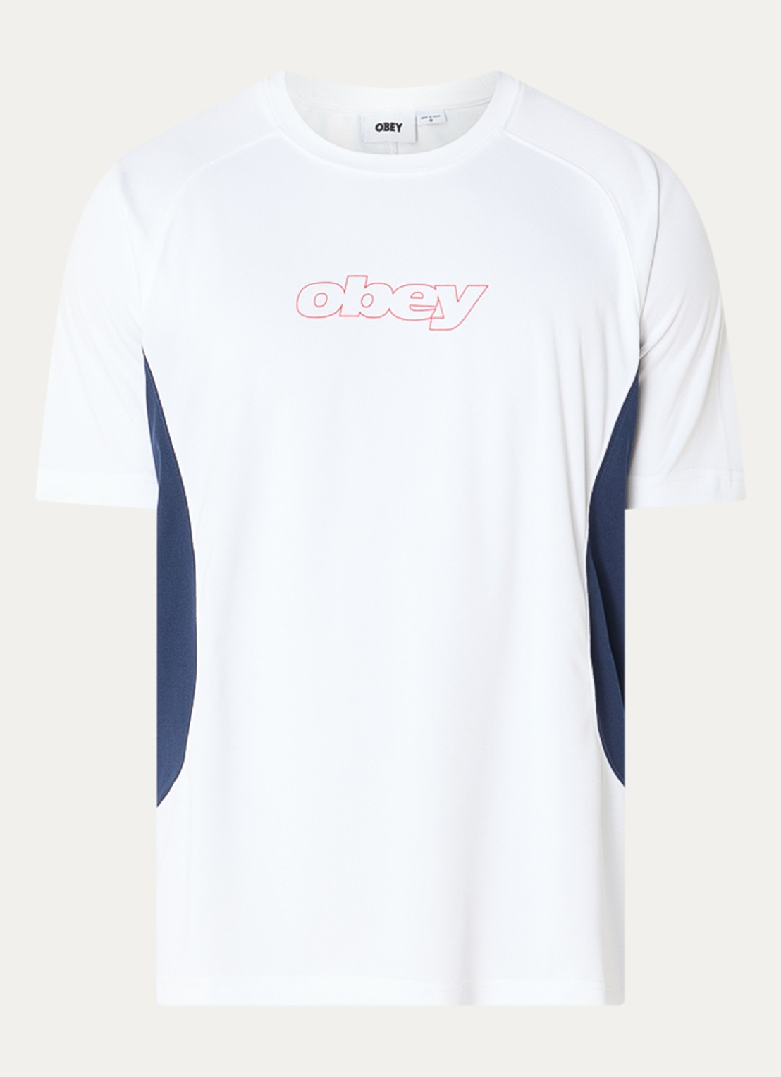 Obey Runner T-shirt met logo - voorkant 2 wit