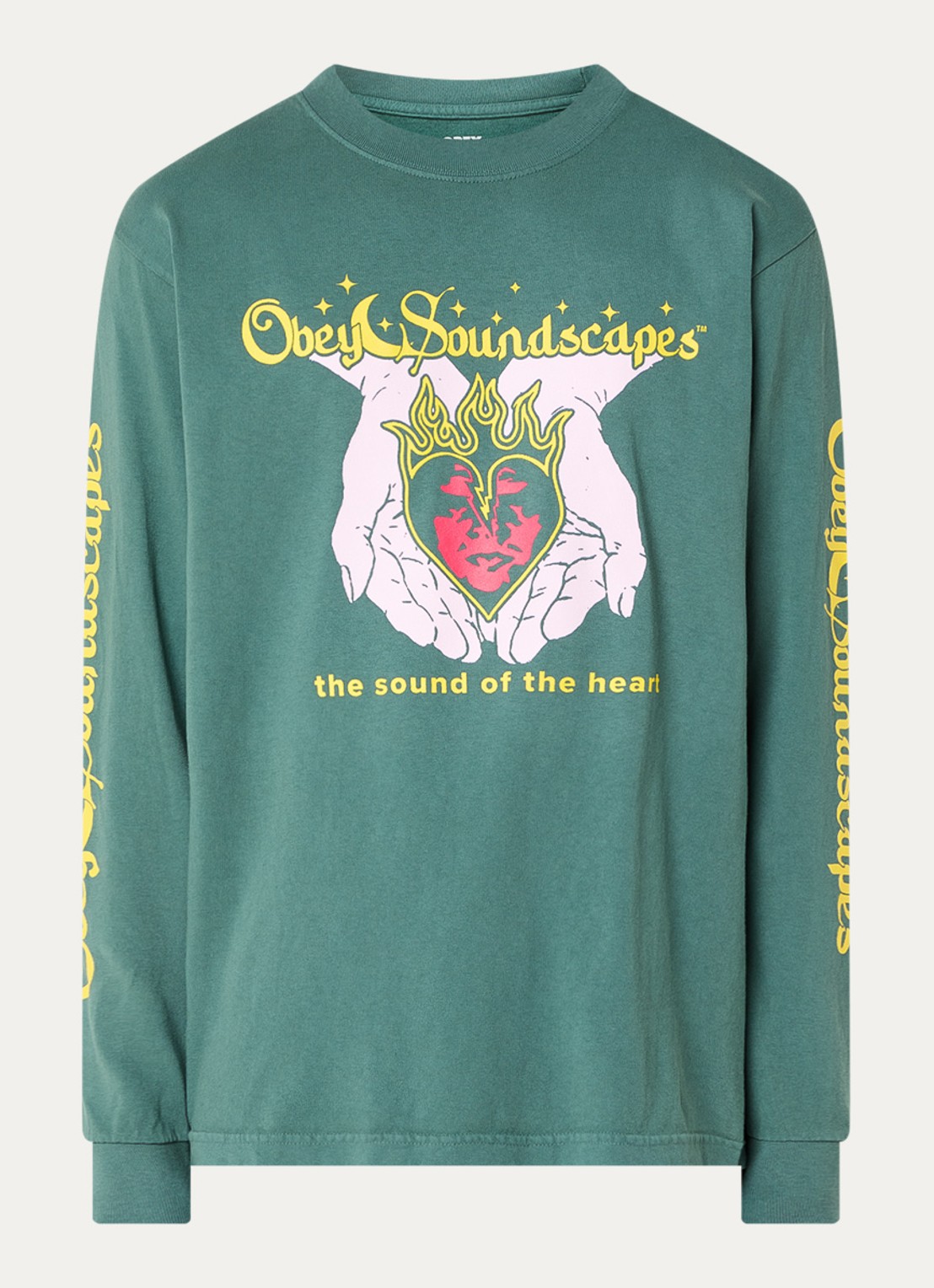 Obey Soundscapes T-shirt met print - voorkant 2 groen