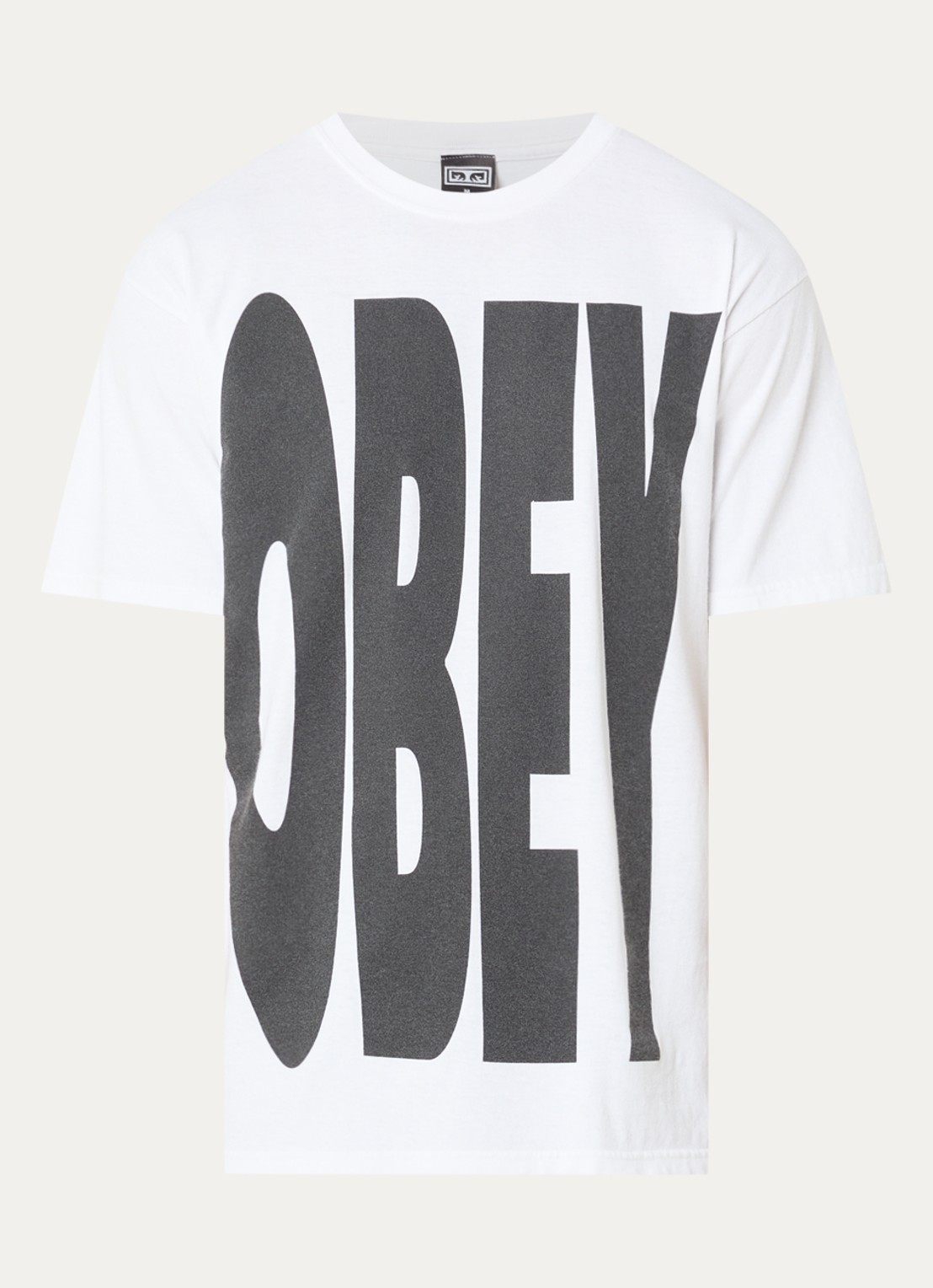 Obey T-shirt met logoprint - voorkant wit