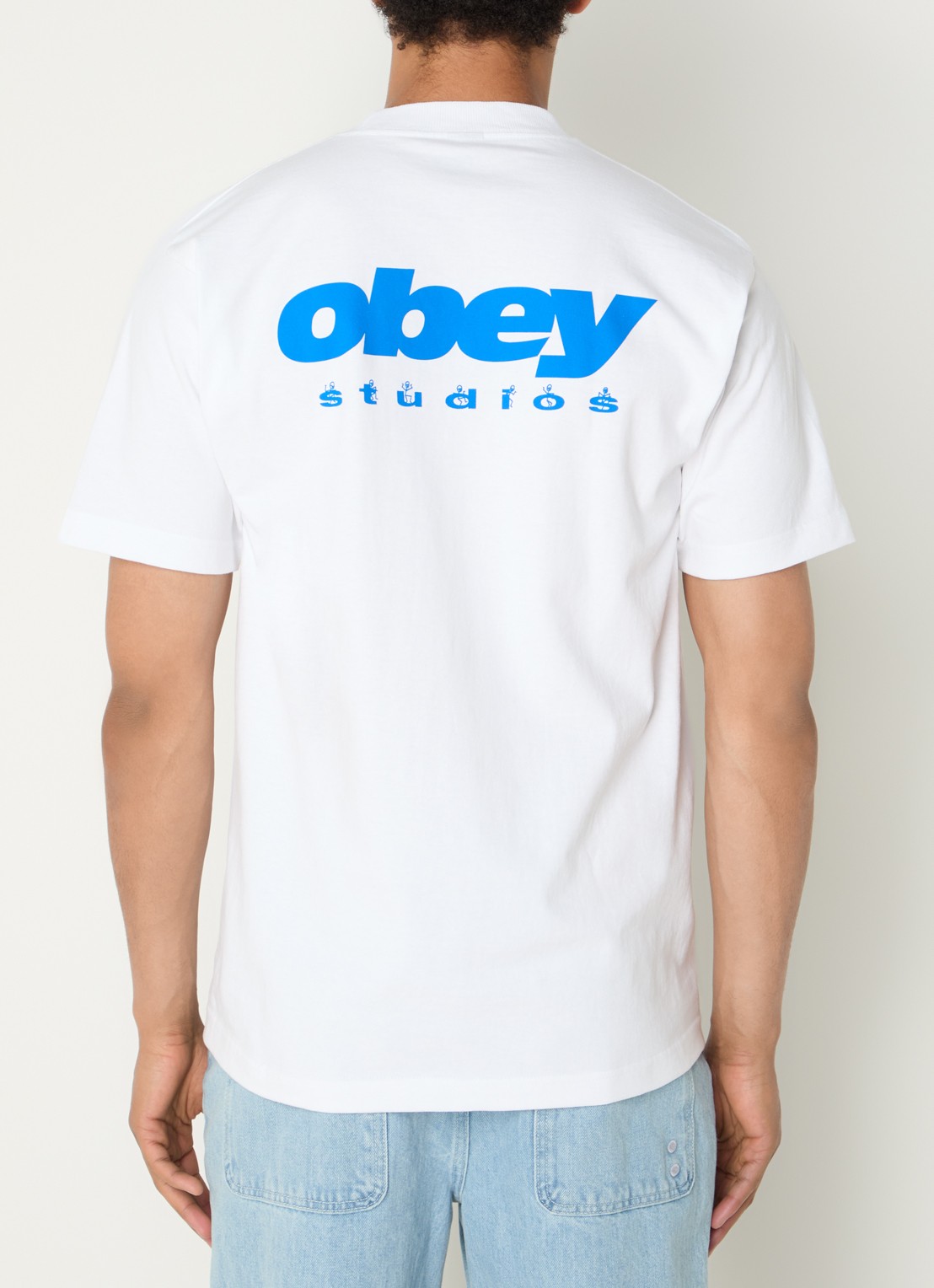 Obey T-shirt met print - detail 4 wit