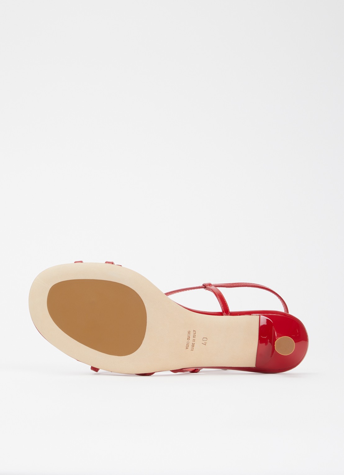 Odare Blanca sandalette van leer - detail 5 cranberryrood
