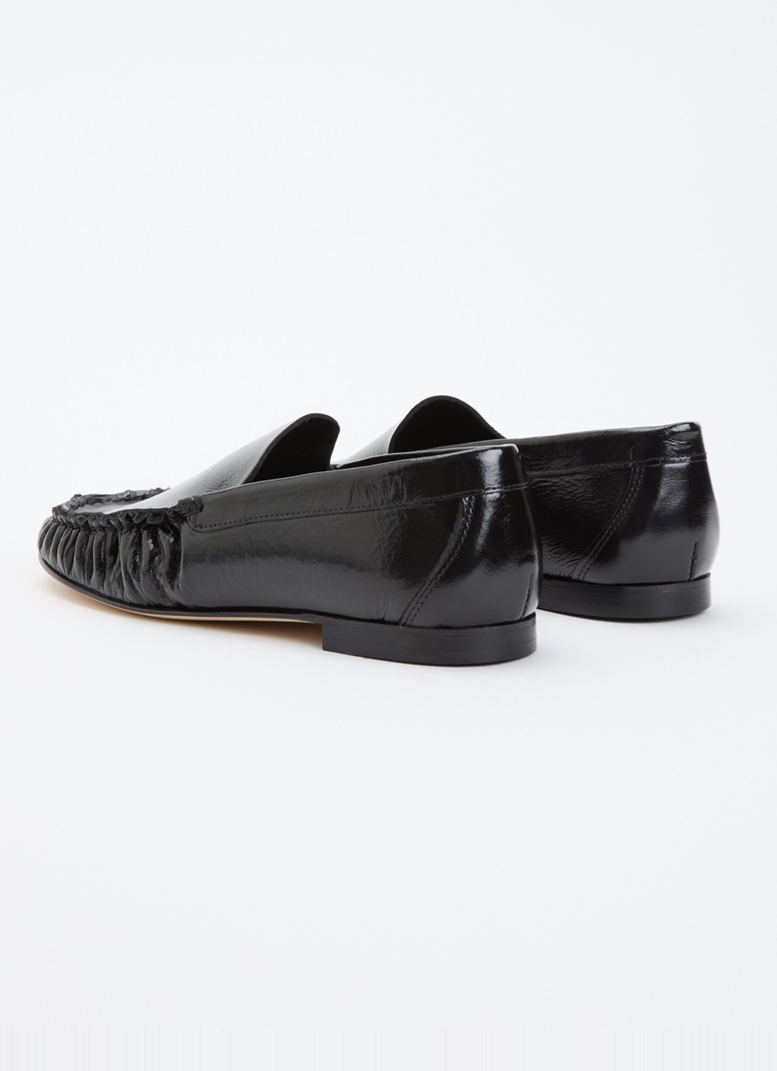 Odare Elena loafer van leer met lakfinish - achterkant 6 zwart