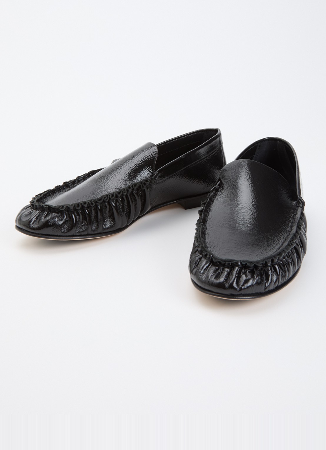 Odare Elena loafer van leer met lakfinish - detail 3 zwart