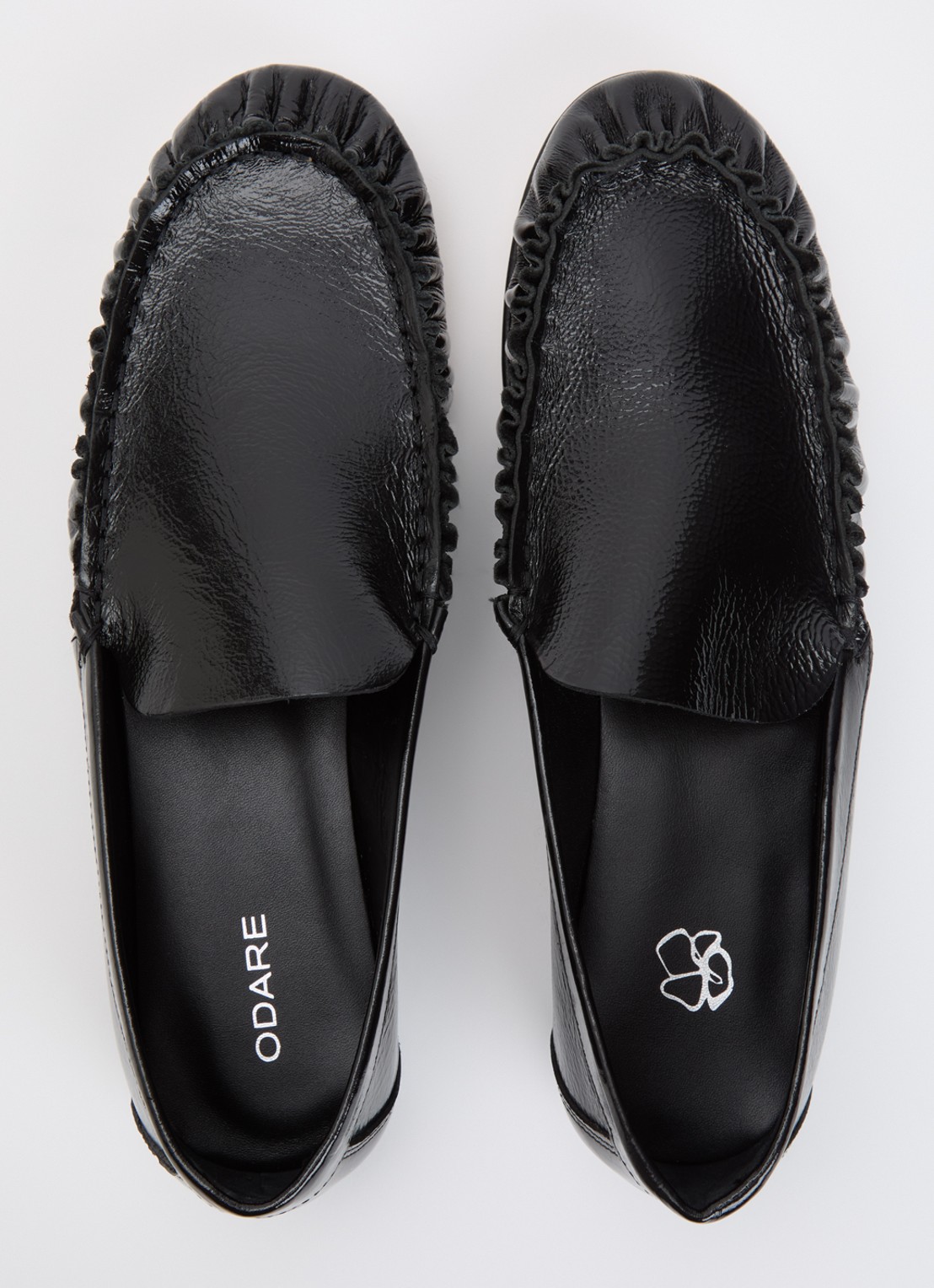 Odare Elena loafer van leer met lakfinish - detail 4 zwart
