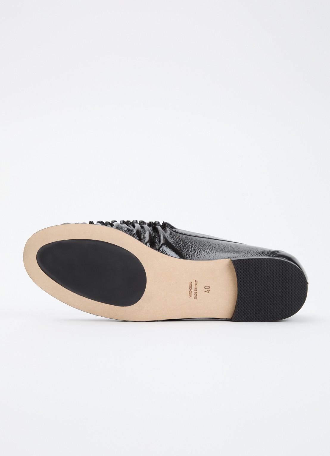 Odare Elena loafer van leer met lakfinish - detail 5 zwart
