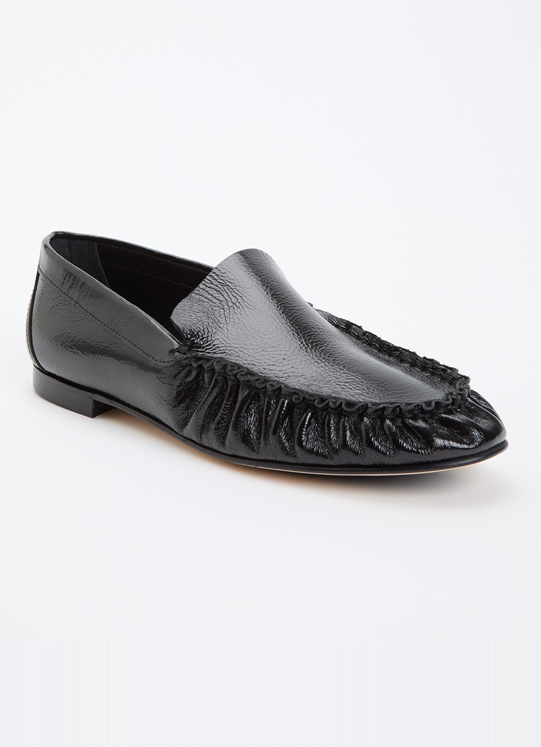 Odare Elena loafer van leer met lakfinish - voorkant zwart