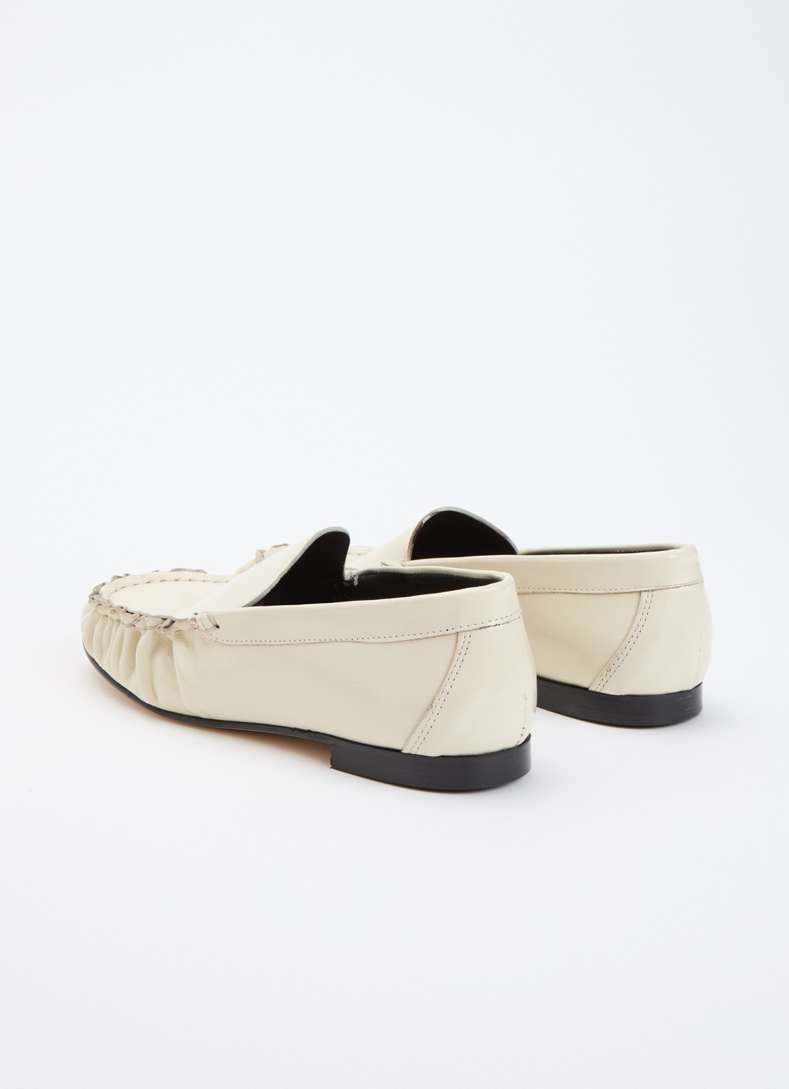 Odare Elena loafer van leer met lakfinish - achterkant 6 gebroken wit