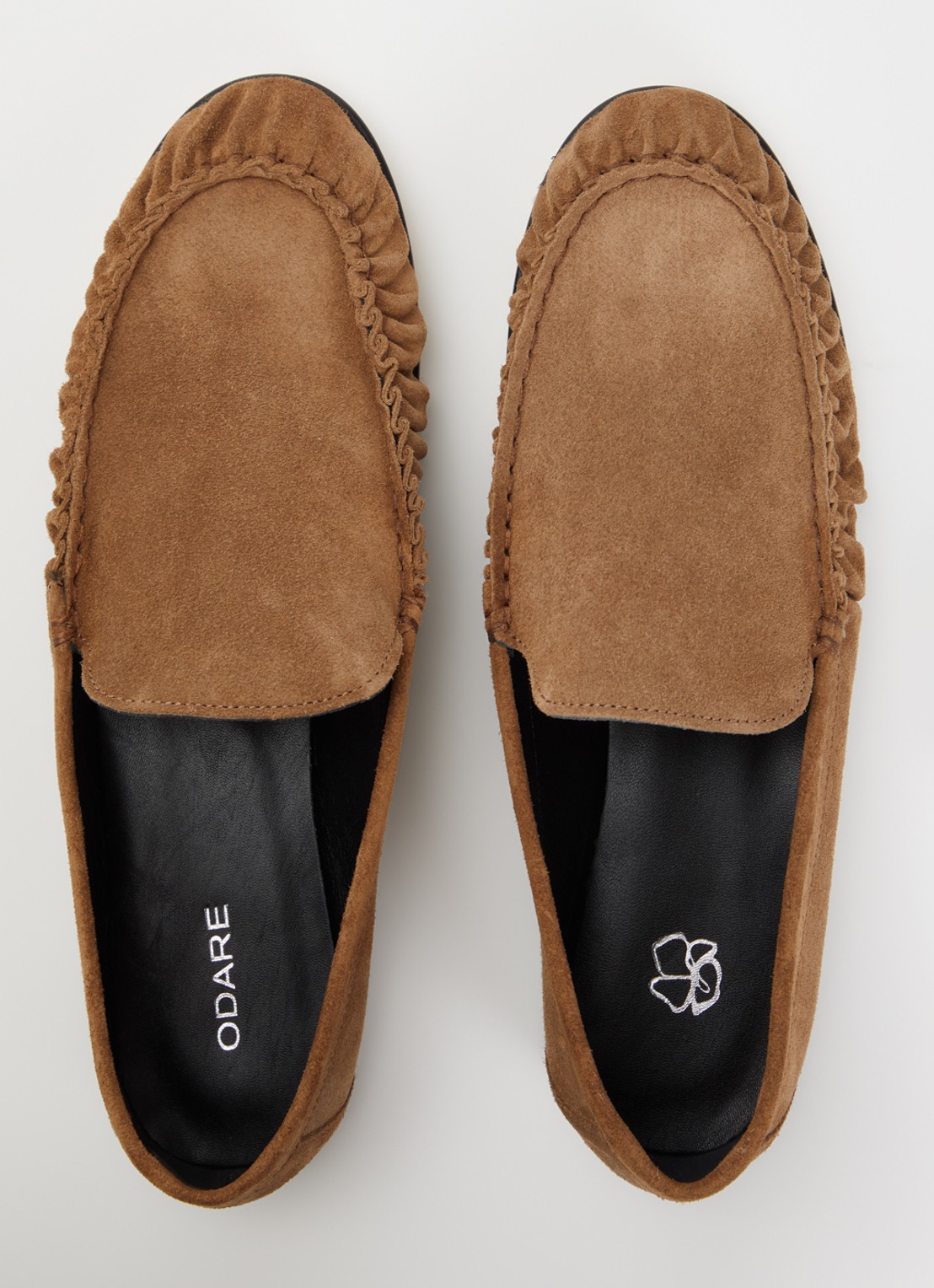 Odare Elena loafer van suéde  - detail 4 cognac