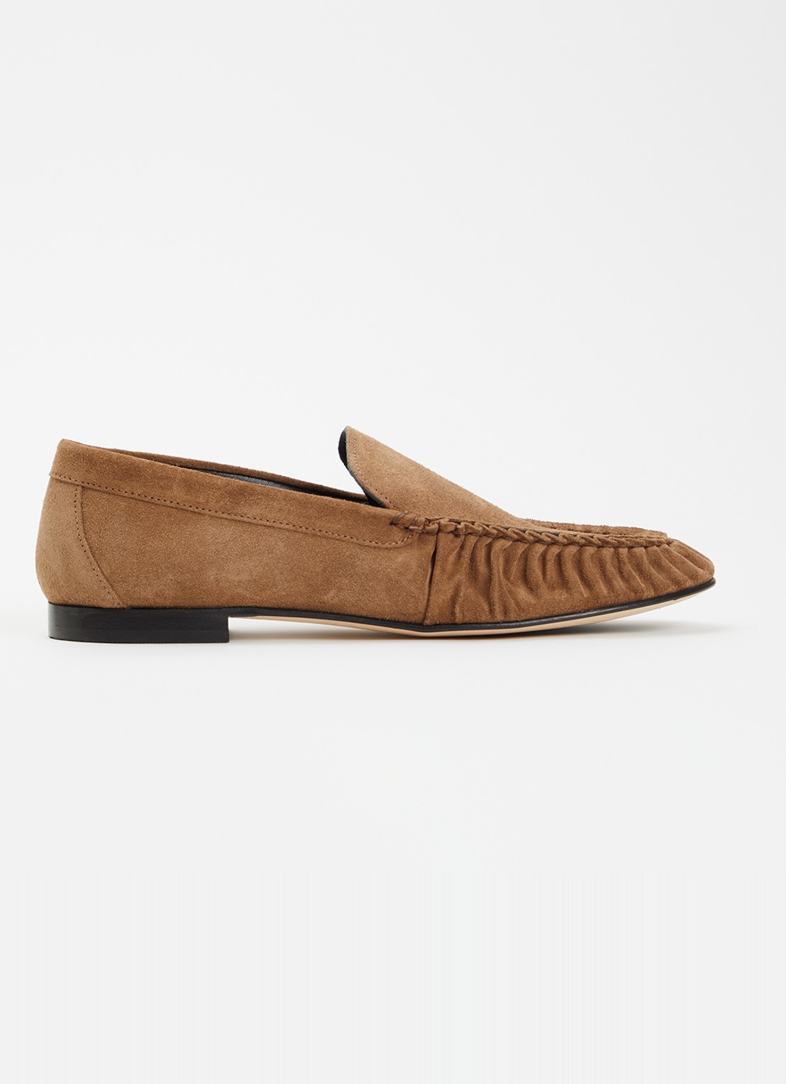 Odare Elena loafer van suéde  - voorkant cognac