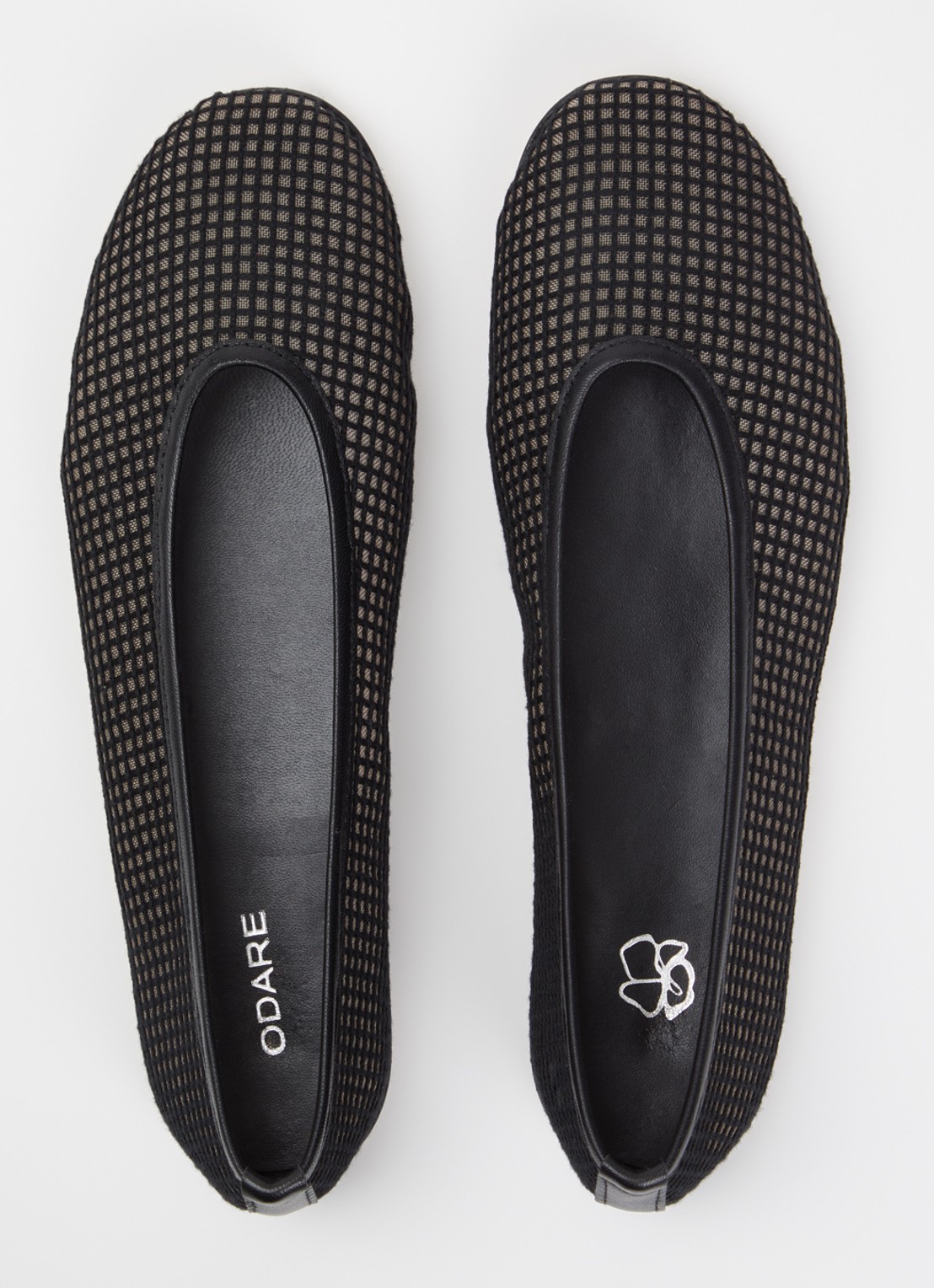 Odare Nora ballerina van mesh met details van leer - detail 2 zwart