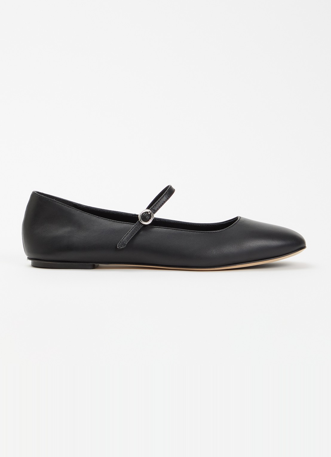 Odare Pamplona ballerina van leer met gespdetail - voorkant 2 zwart