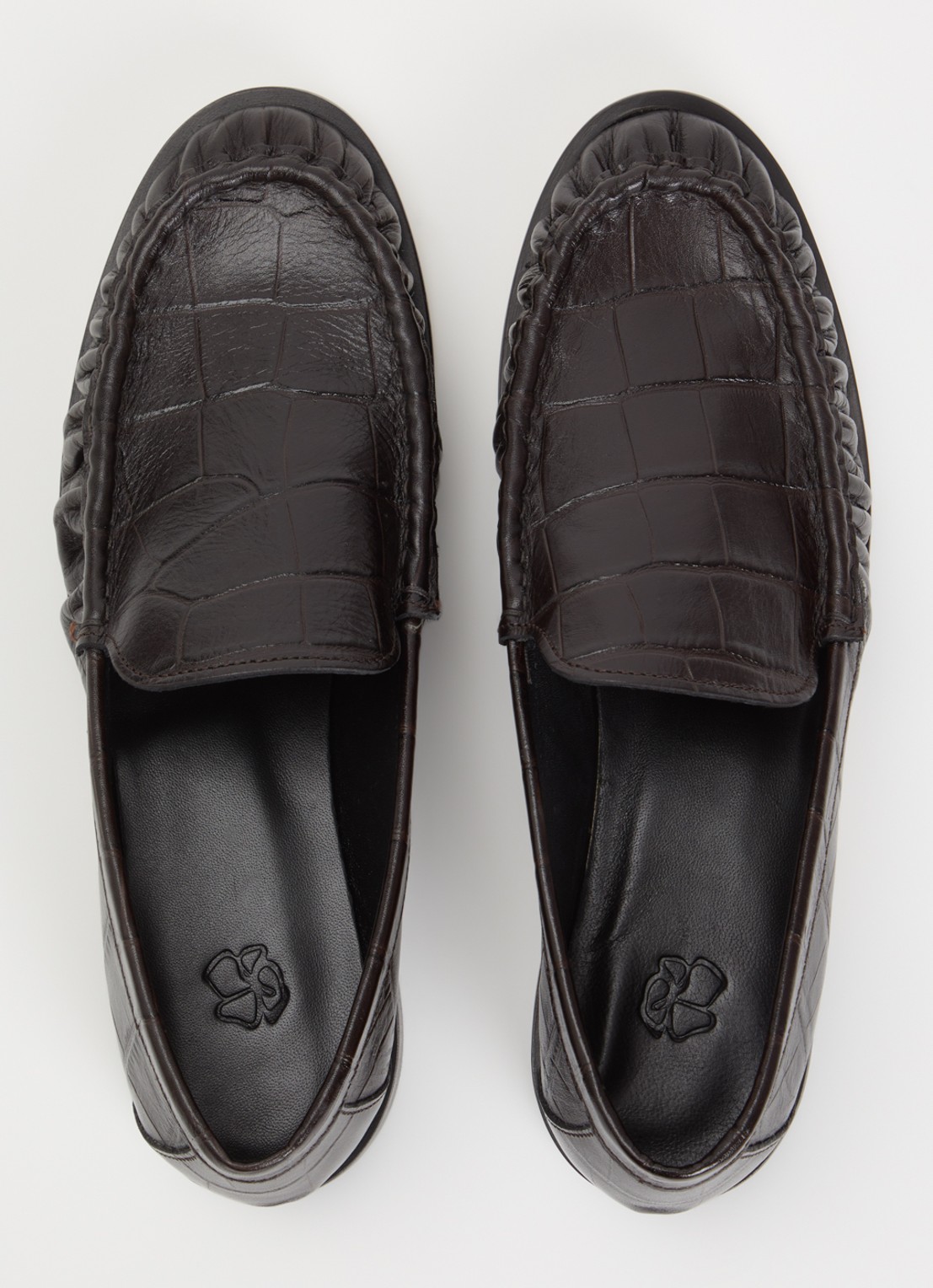 Odare Rudi loafer van leer  - detail 3 donkerbruin