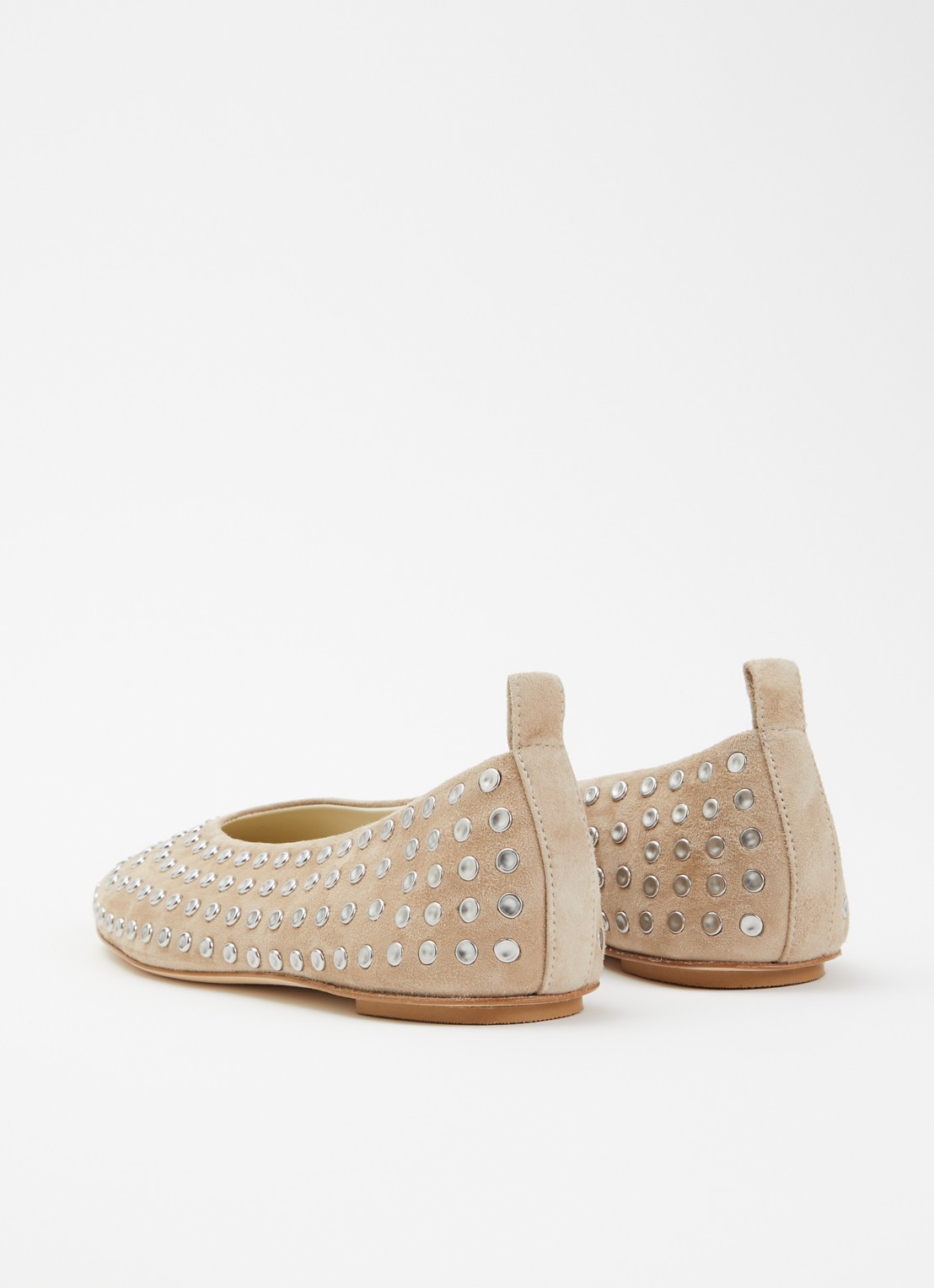 Odare Selena ballerina van suède met studs - achterkant 5 beige