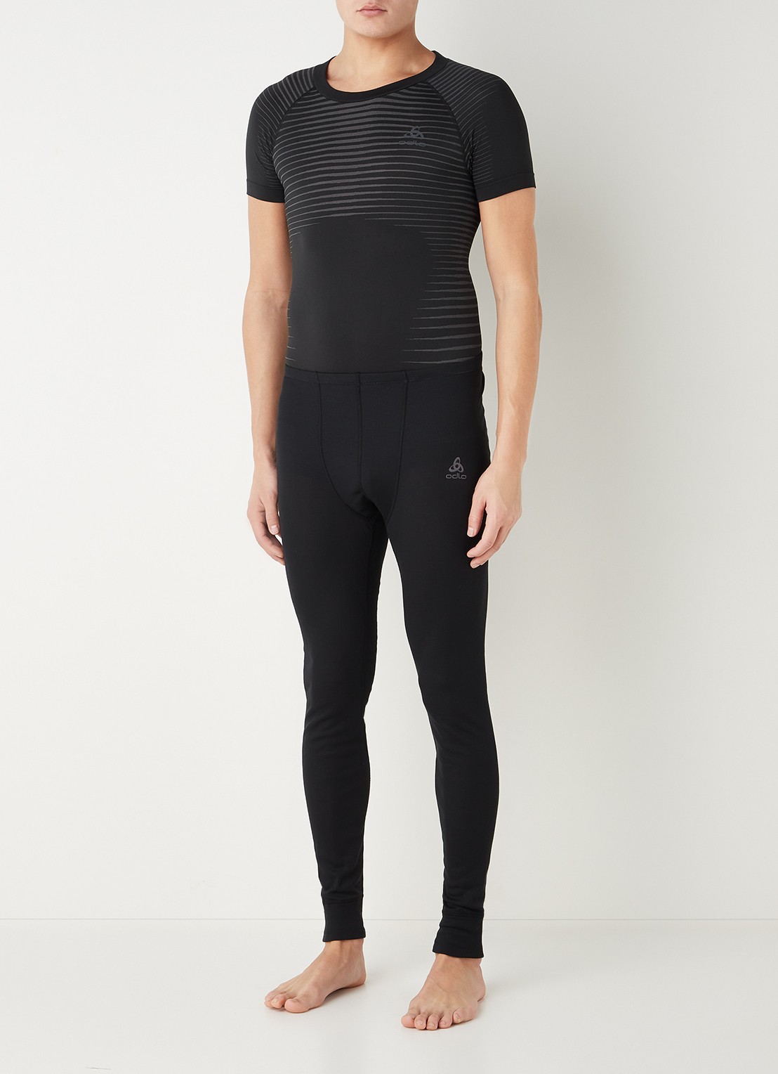 Odlo Active Warm lange onderbroek  - voorkant 2 zwart
