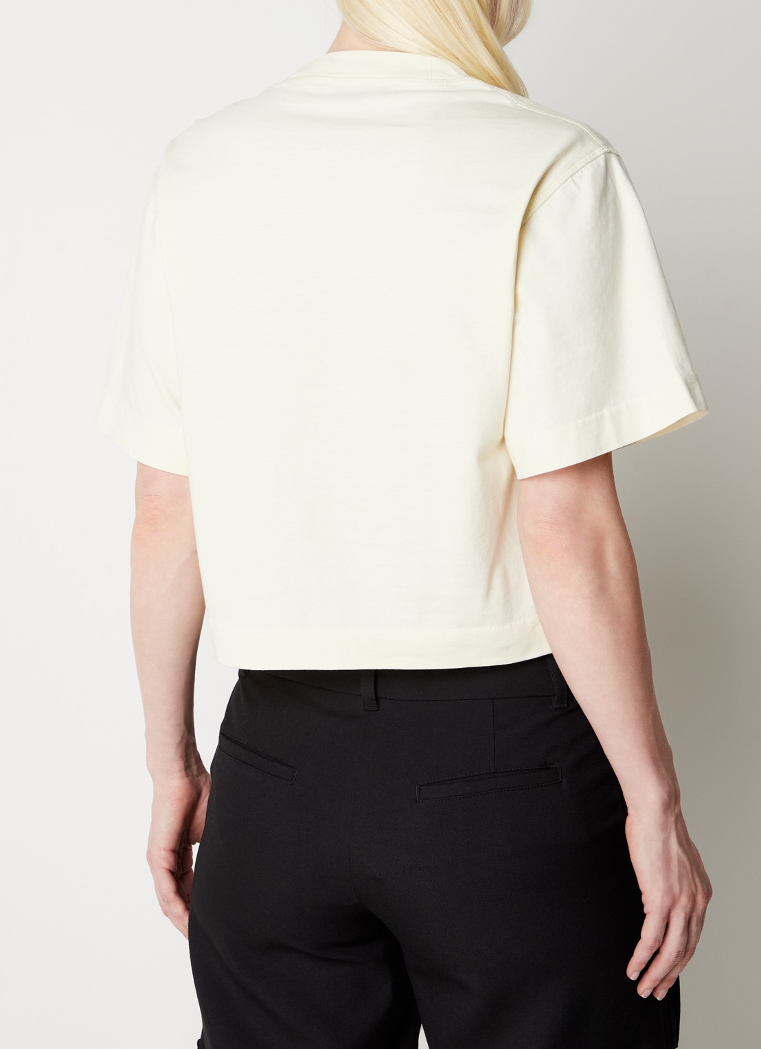 Off-White Arrow cropped T-shirt met logo - achterkant 3 ivoor