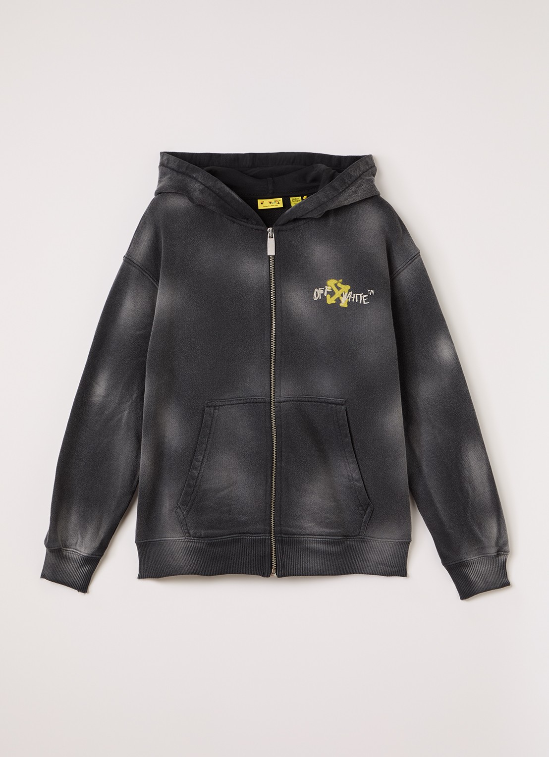 Off-White Arrow Spray vest met logo- en backprint - voorkant antraciet