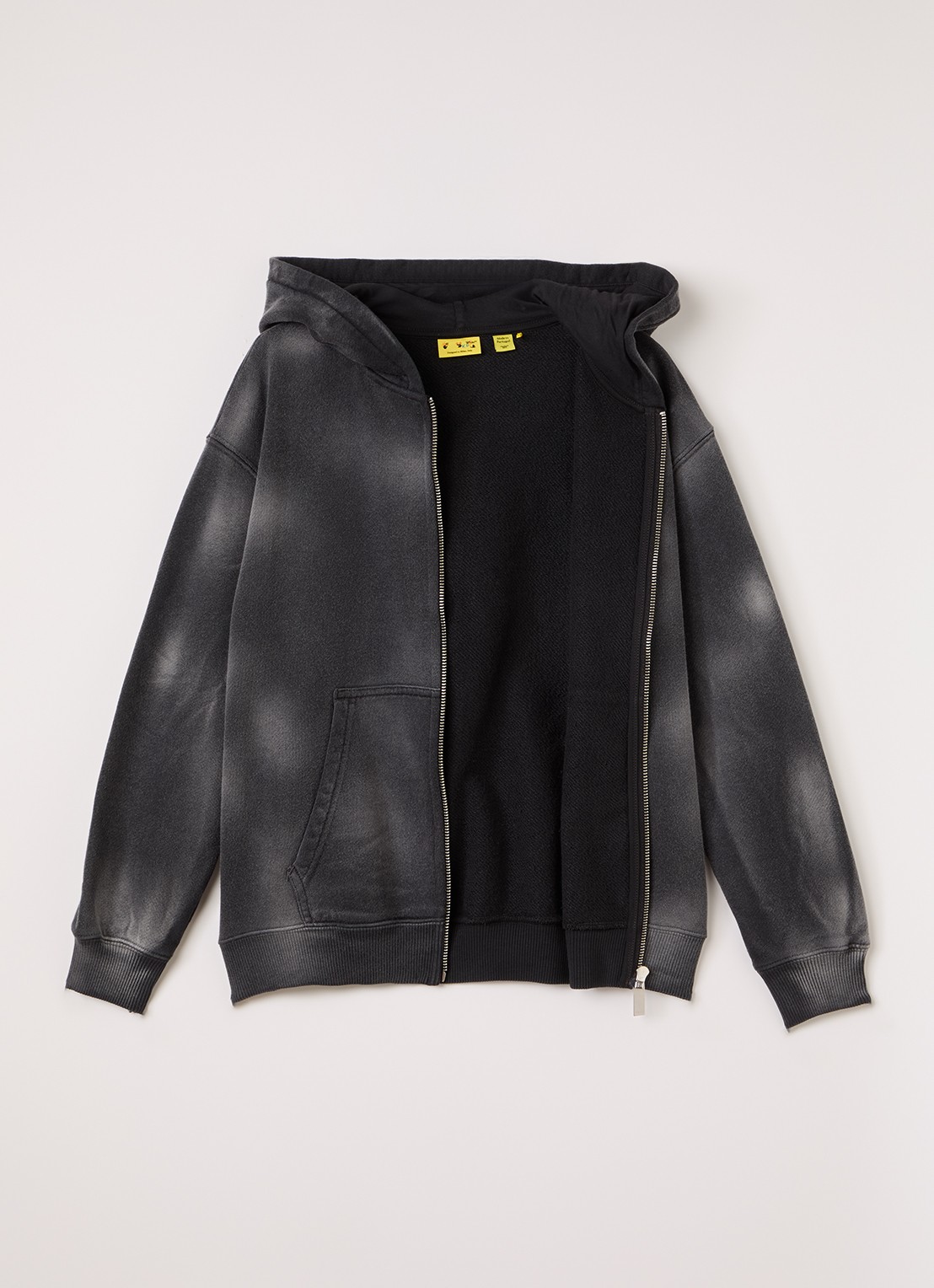 Off-White Arrow Spray vest met logo- en backprint - voorkant 2 antraciet
