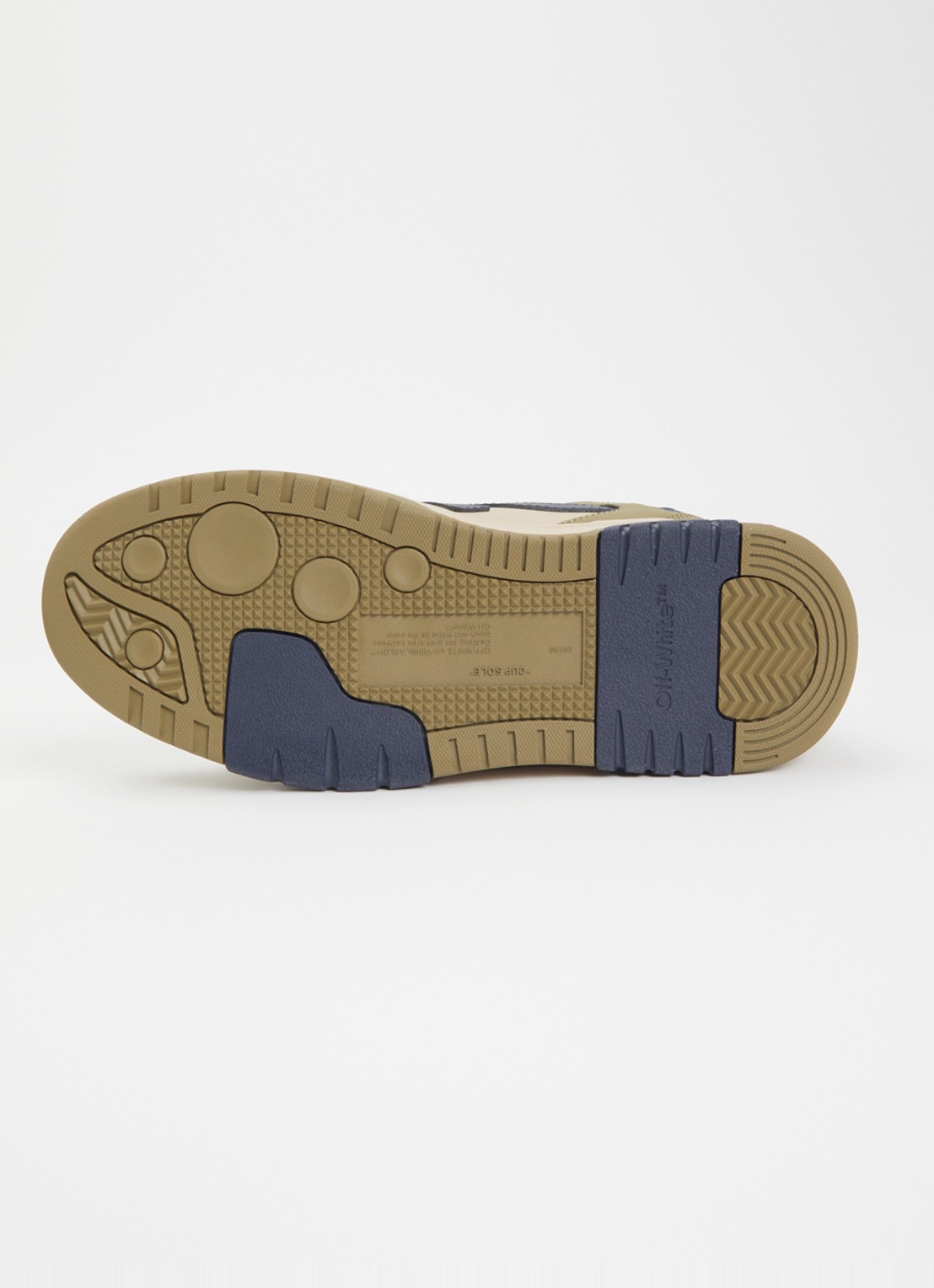 Off-White B-Out Of Office sneaker van leer  - detail 2 legergroen