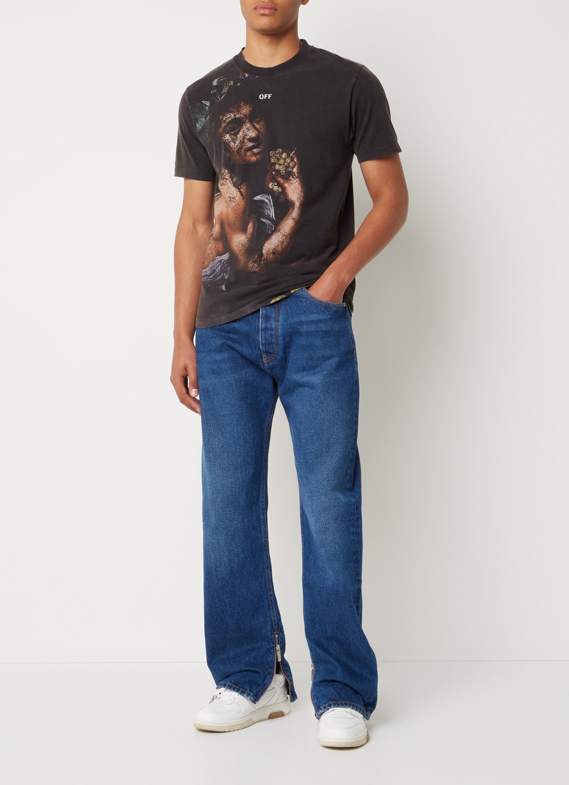Off-White Bacchus T-shirt met print  - voorkant 5 zwart