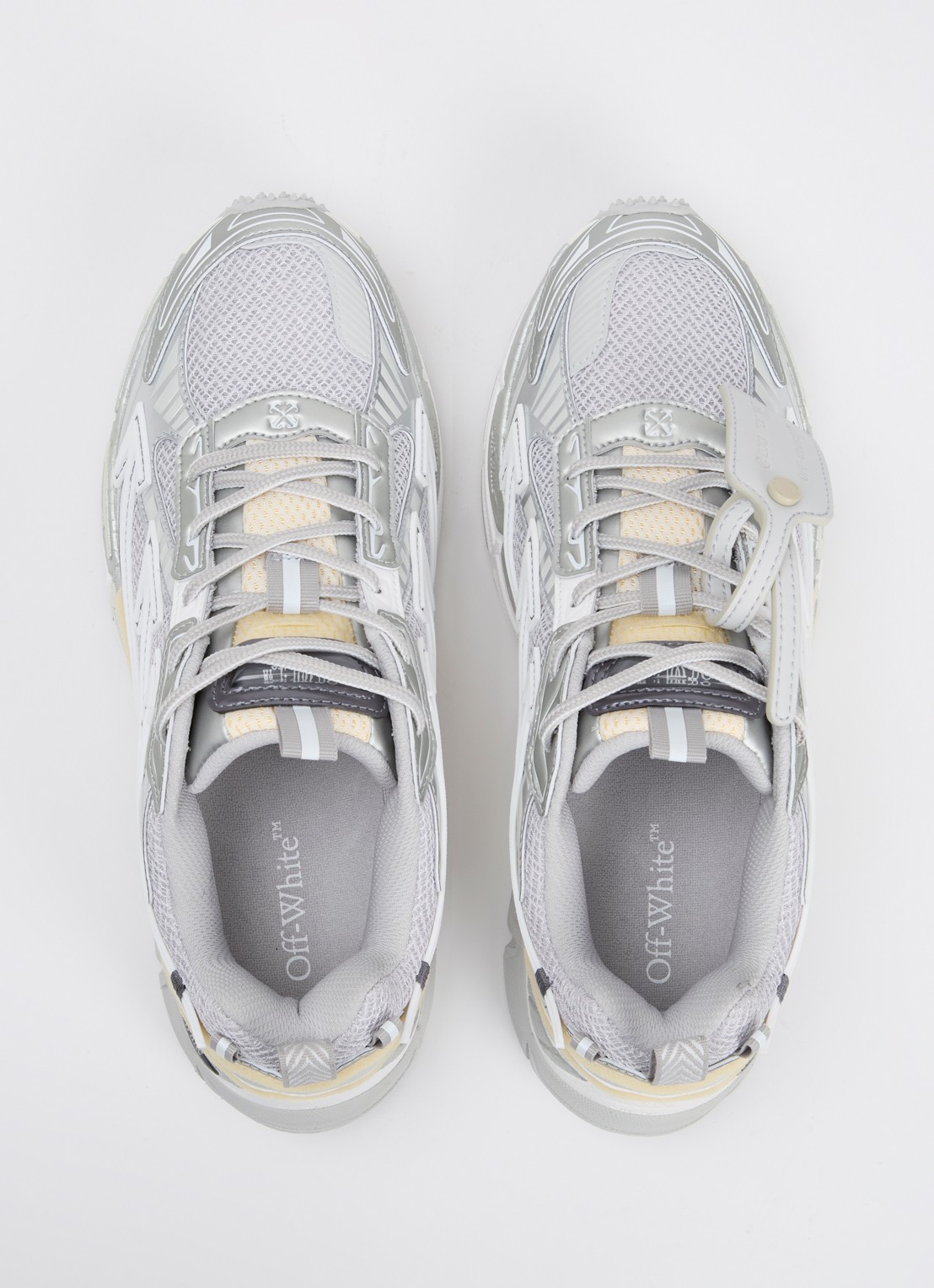 Off-White Be Right Back sneaker met mesh details - detail 5 zilver