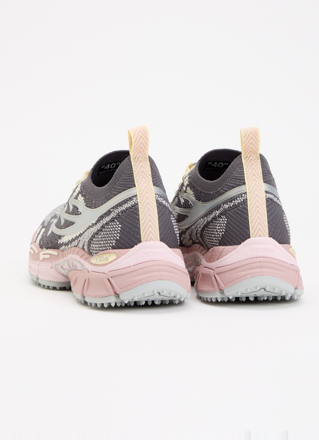 Off-White Be Right Back sneaker met mesh details - achterkant 2 grijs