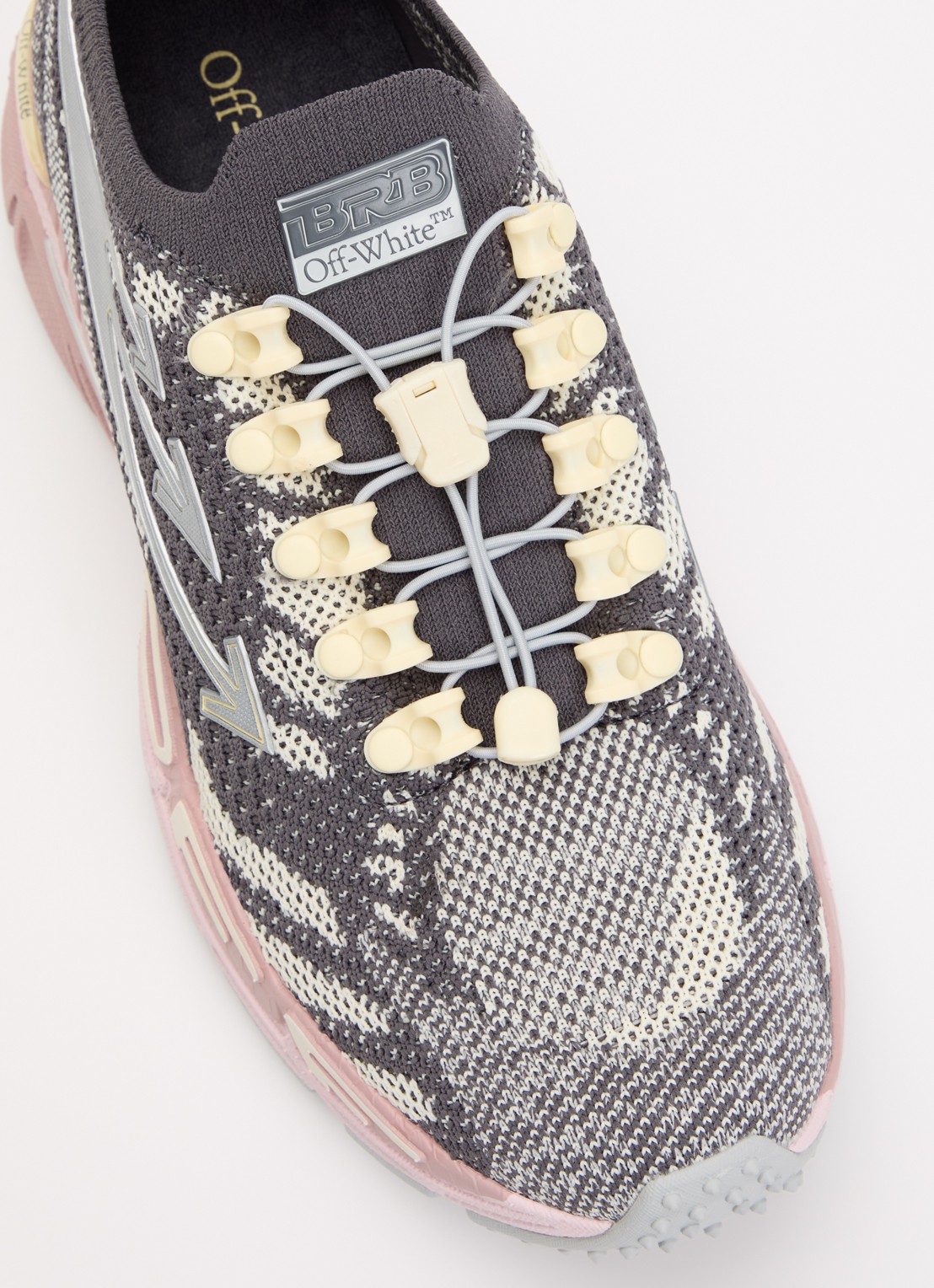 Off-White Be Right Back sneaker met mesh details - detail 6 grijs