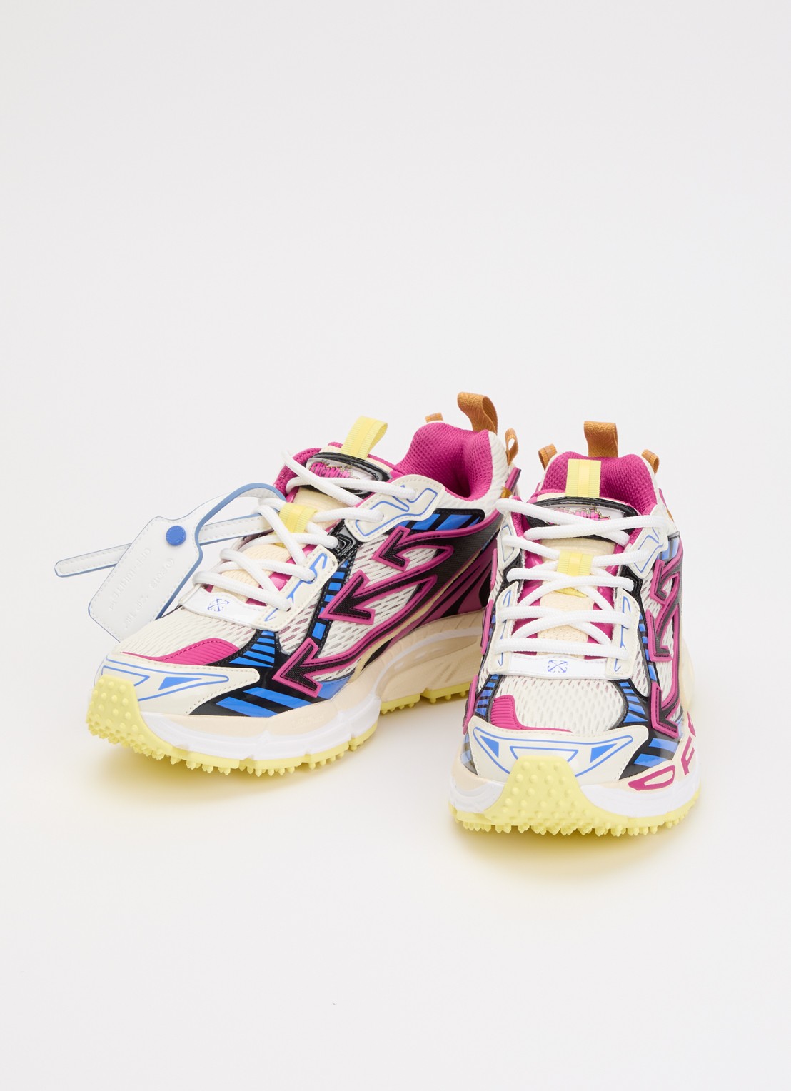Off-White Be Right Back sneaker met mesh details - detail fuchsia