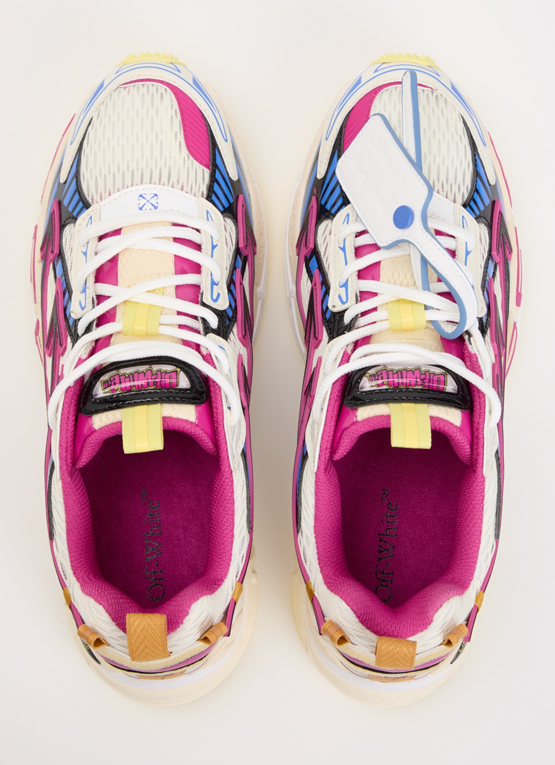 Off-White Be Right Back sneaker met mesh details - detail 2 fuchsia