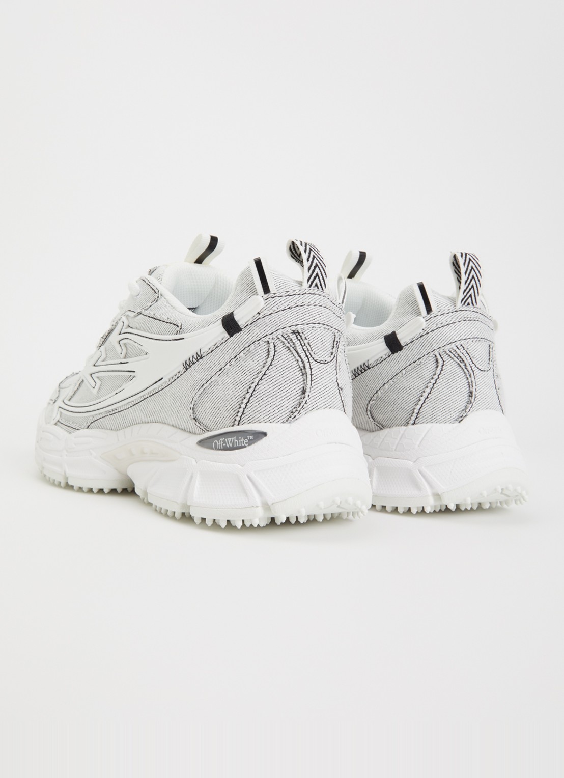 Off-White Be Right Back sneaker van denim - achterkant 6 wit
