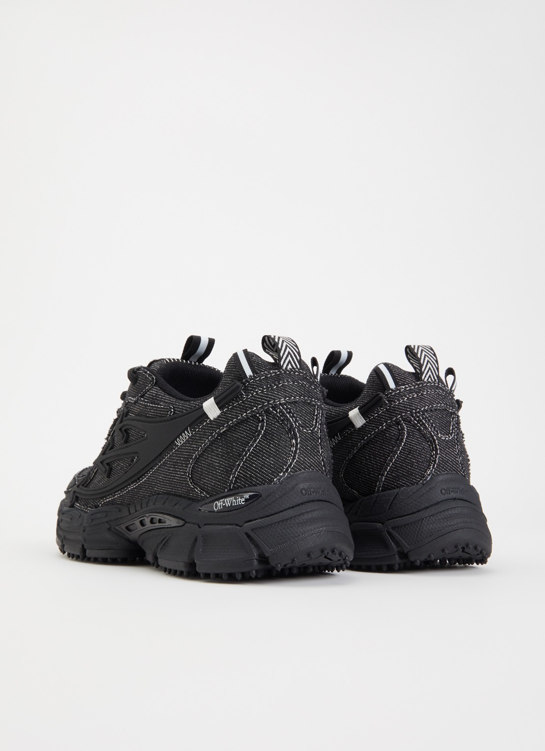 Off-White Be Right Back sneaker van denim - achterkant 6 zwart