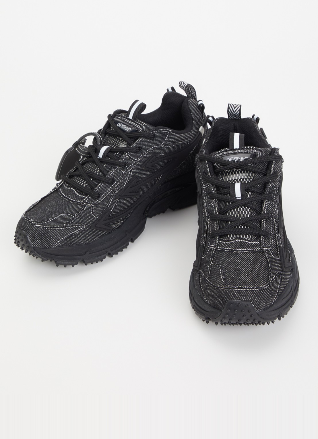 Off-White Be Right Back sneaker van denim - detail 2 zwart