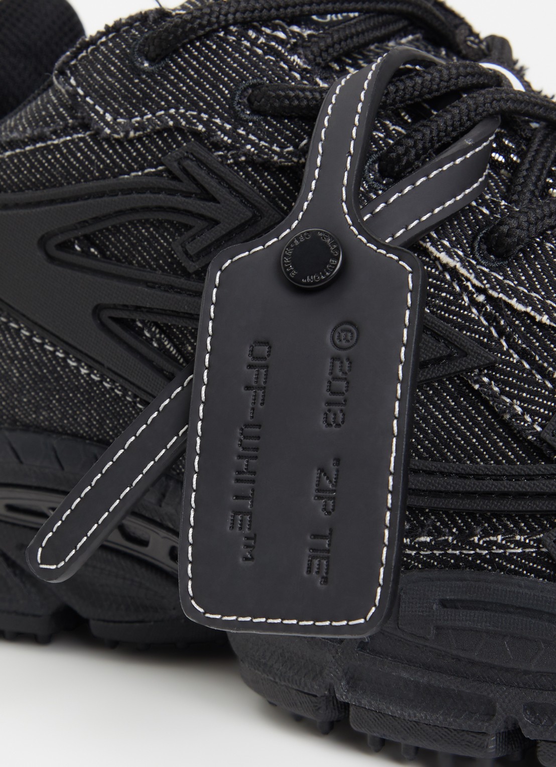 Off-White Be Right Back sneaker van denim - detail 5 zwart