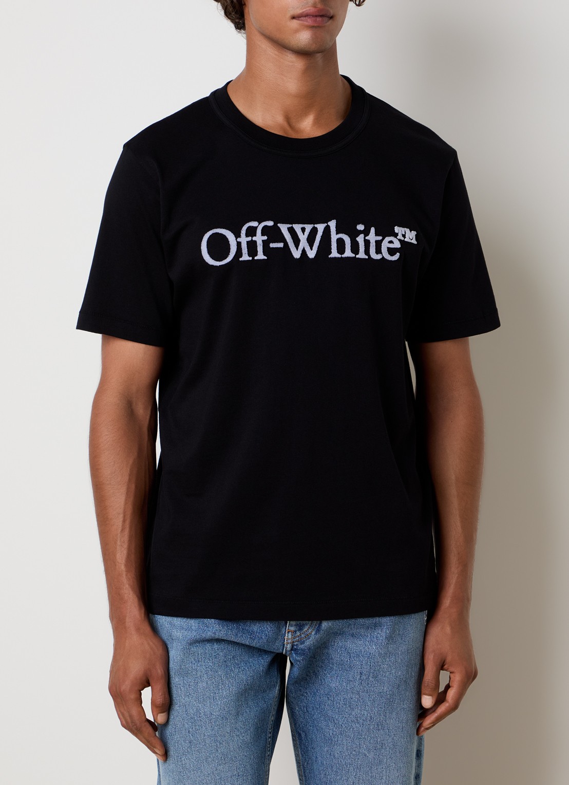 Off-White Big Bookish Wordmark T-shirt met logoprint - detail 4 zwart