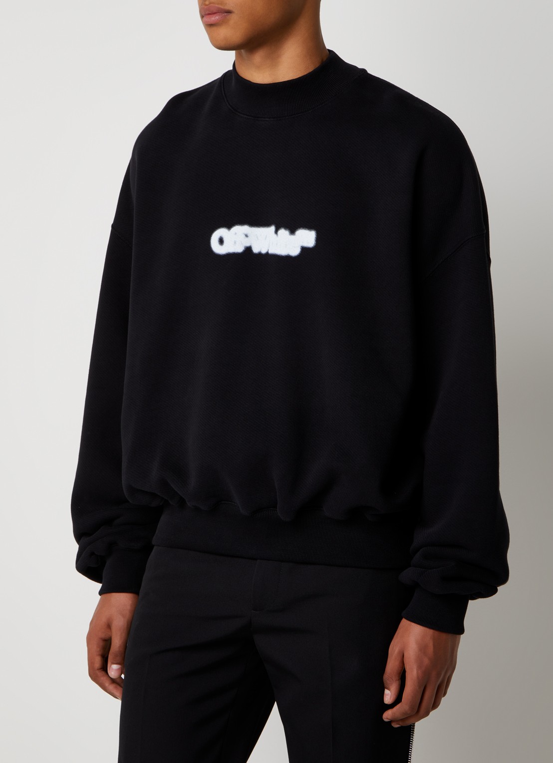 Off-White Blurr sweater met logoprint - detail 4 zwart