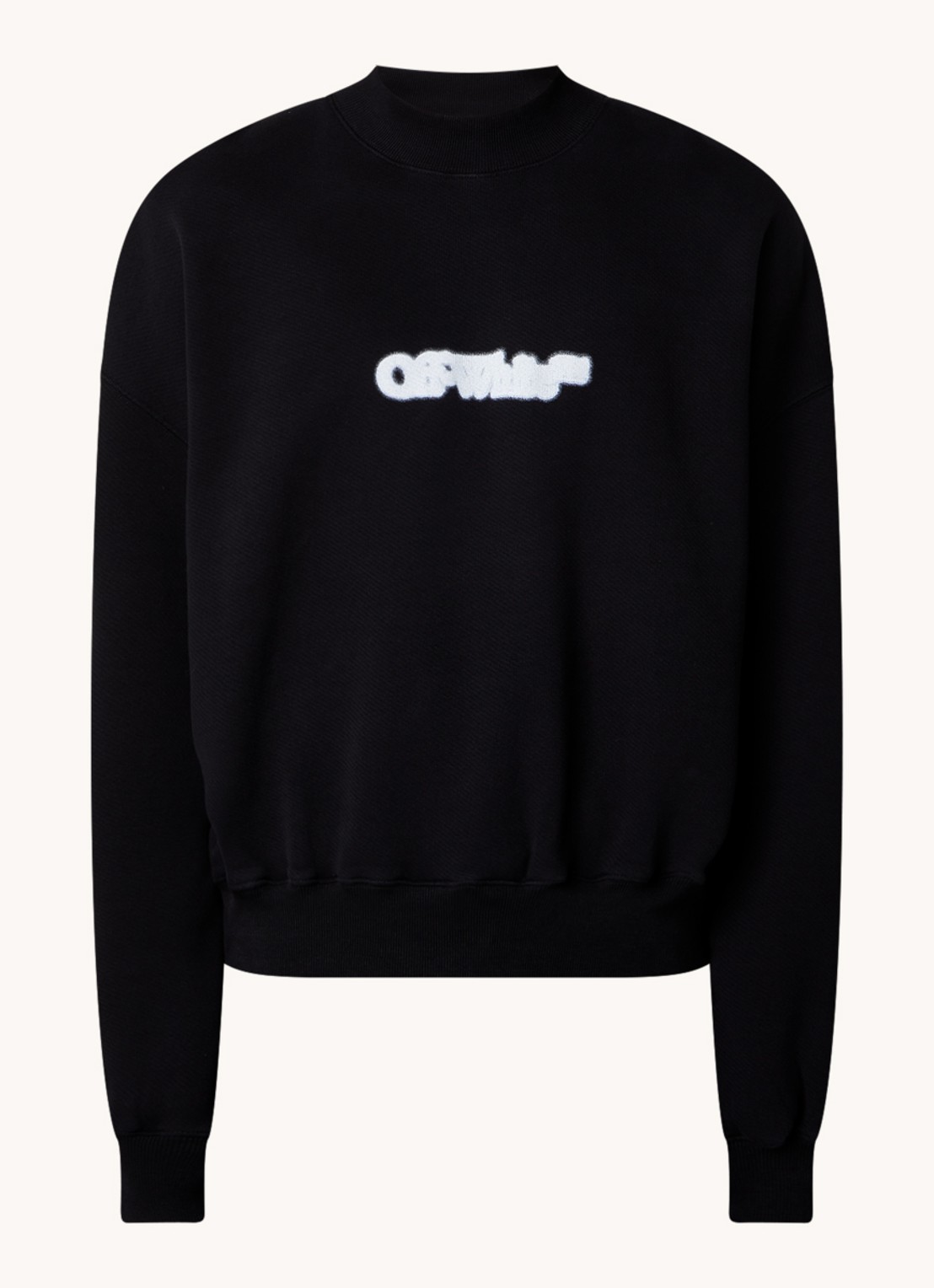 Off-White Blurr sweater met logoprint - voorkant 2 zwart