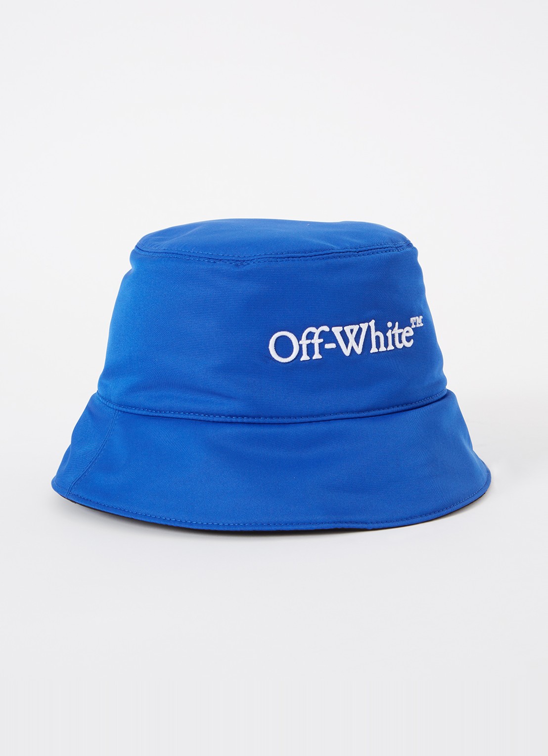 Off-White Bookish Reversible bucket hoed met logoborduring - voorkant 3 kobaltblauw