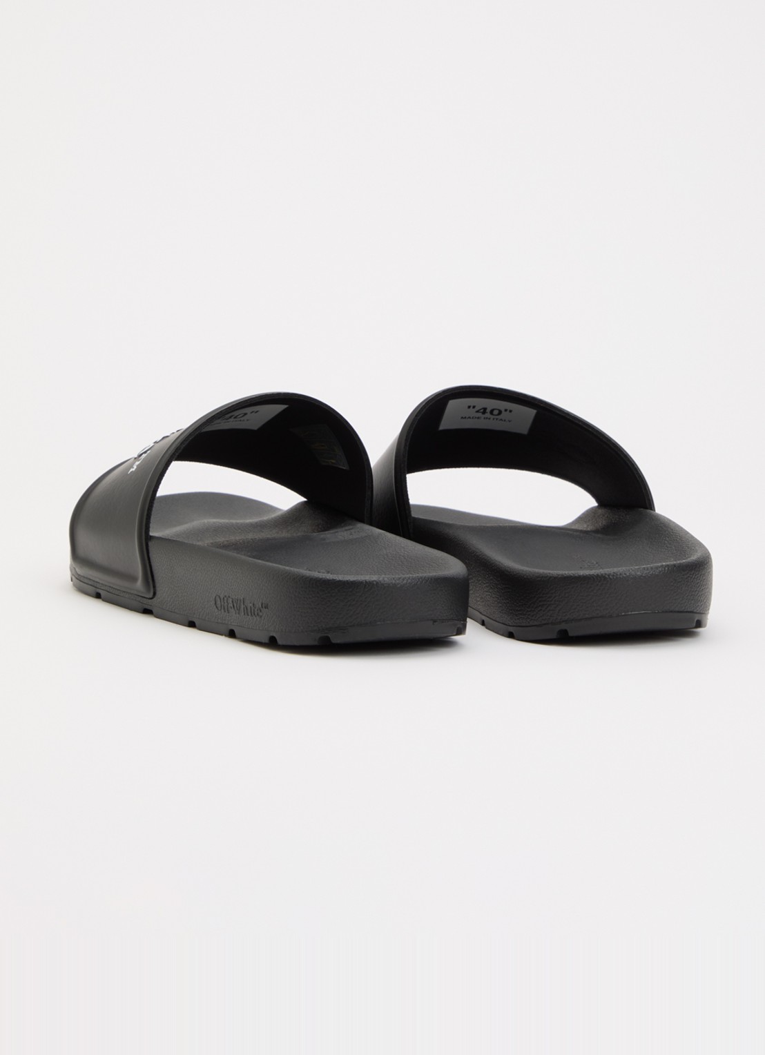 Off-White Bookish slipper met logo - achterkant 5 zwart