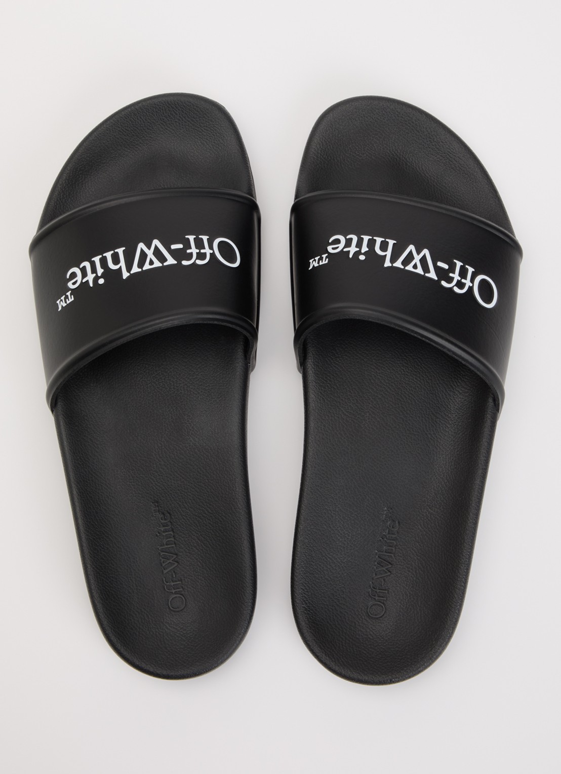Off-White Bookish slipper met logo - detail 2 zwart