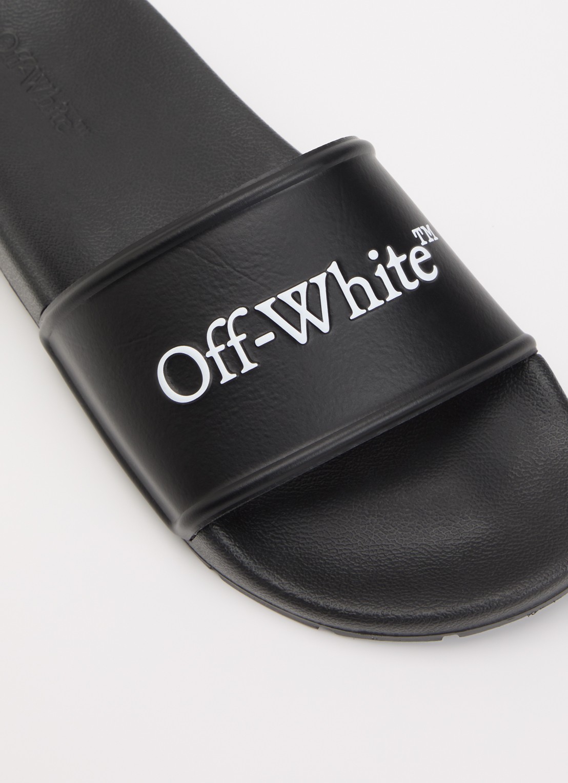 Off-White Bookish slipper met logo - detail 4 zwart