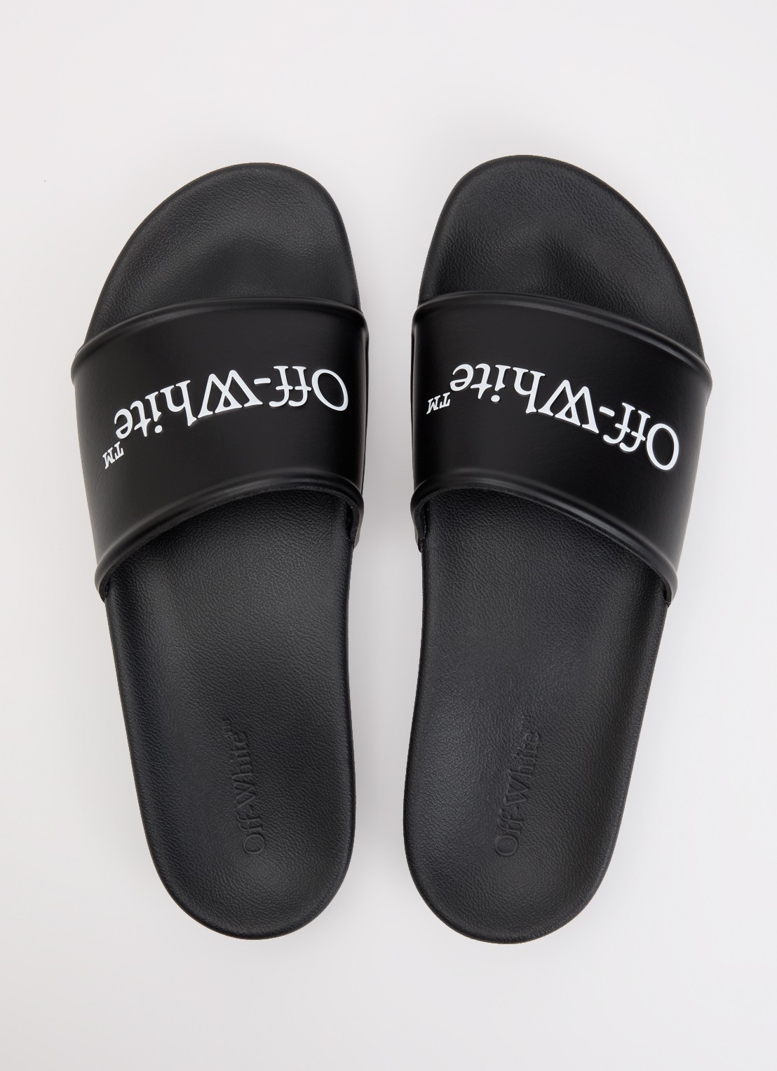 Off-White Bookish slipper met logo - detail 2 zwart