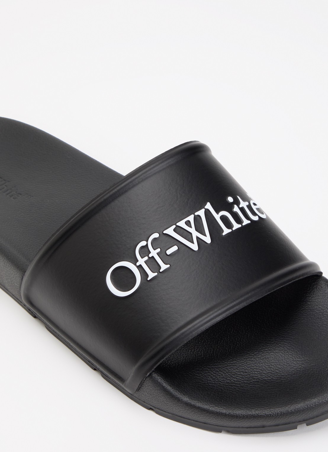 Off-White Bookish slipper met logo - detail 4 zwart